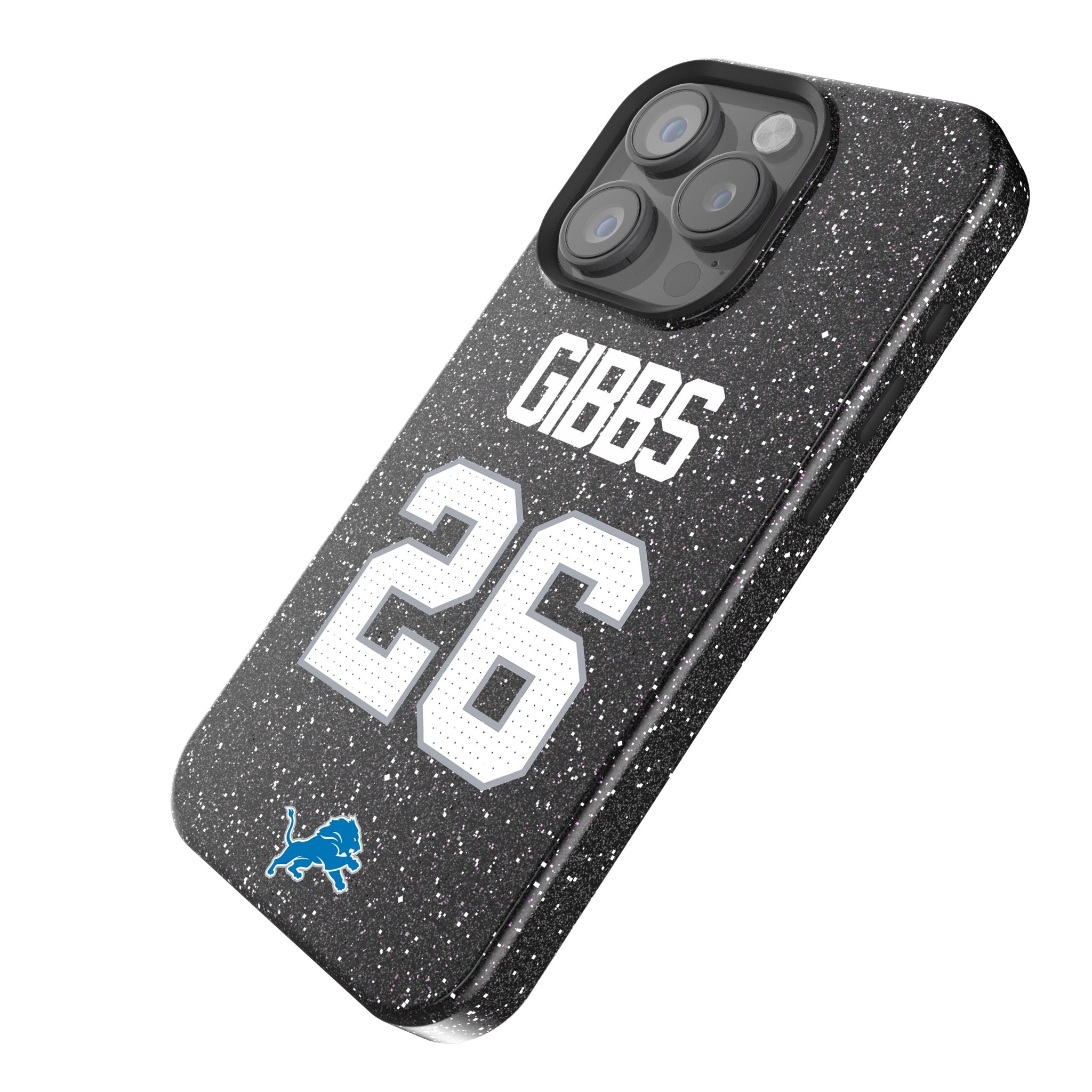 Jahmyr Gibbs Detroit Lions 26 Game Tactic Bling Phone Case for Apple iPhone - Sports Gifts, Sports Memorabilia, Sports Collectibles, Fan Shop