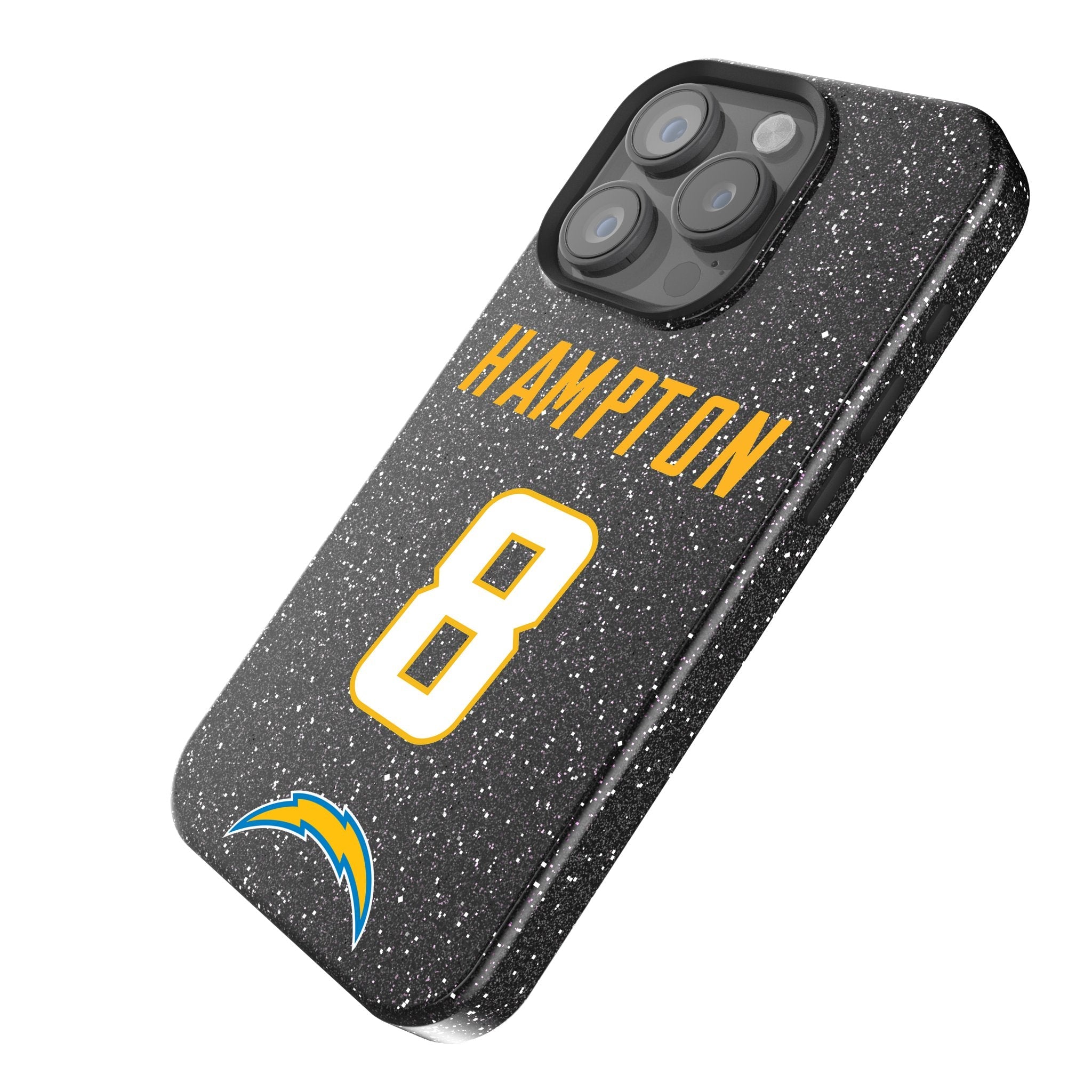 Omarion Hampton Los Angeles Chargers 8 Game Tactic Bling Phone Case for Apple iPhone - Sports Gifts, Sports Memorabilia, Sports Collectibles, Fan Shop