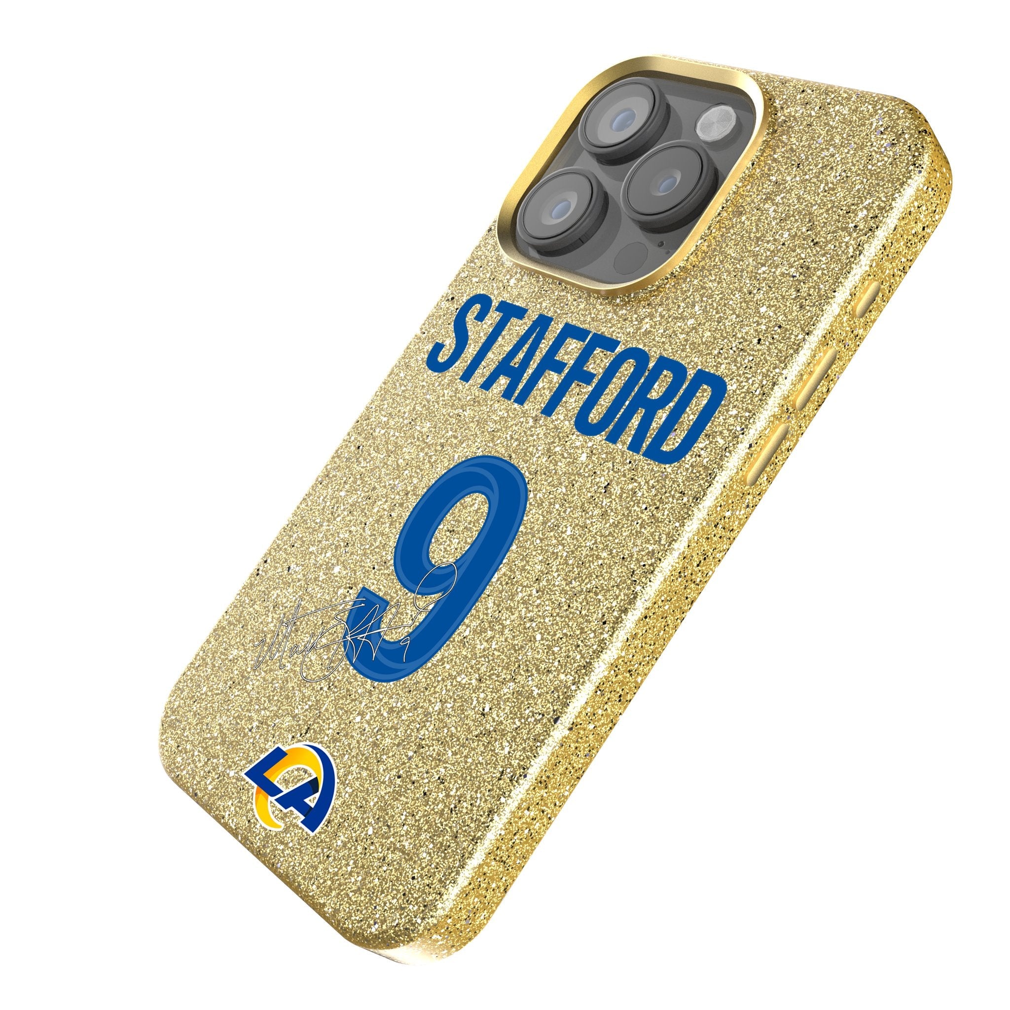 Matthew Stafford Los Angeles Rams 9 Ready Bling Phone Case - Sports Gifts, Sports Memorabilia, Sports Collectibles, Fan Shop