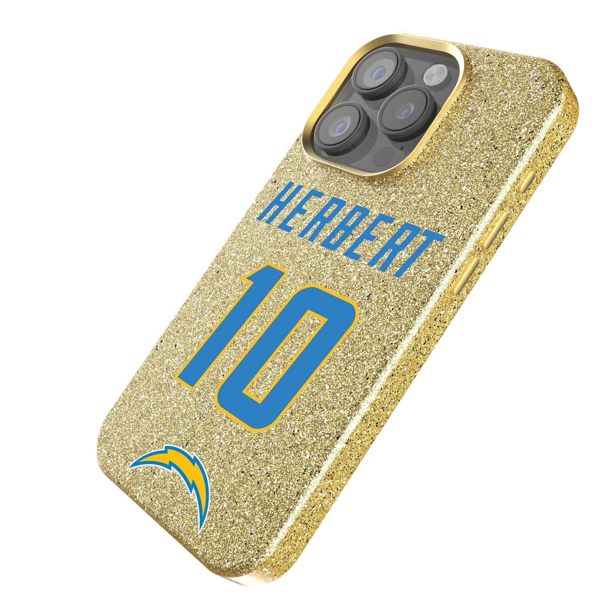 Justin Herbert Los Angeles Chargers 10 Ready Bling Phone Case - Sports Gifts, Sports Memorabilia, Sports Collectibles, Fan Shop