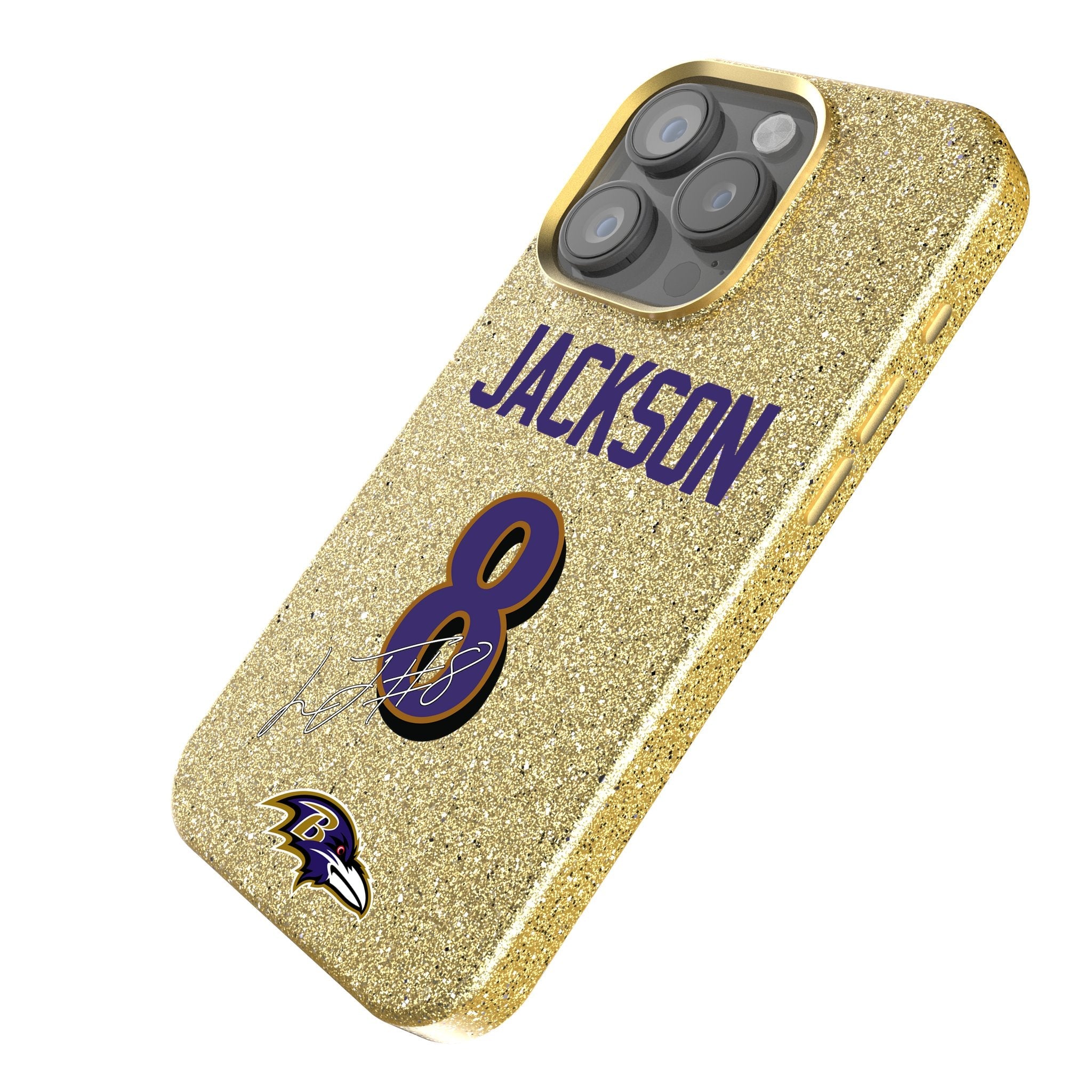 Lamar Jackson Baltimore Ravens 8 Ready Bling Phone Case - Sports Gifts, Sports Memorabilia, Sports Collectibles, Fan Shop