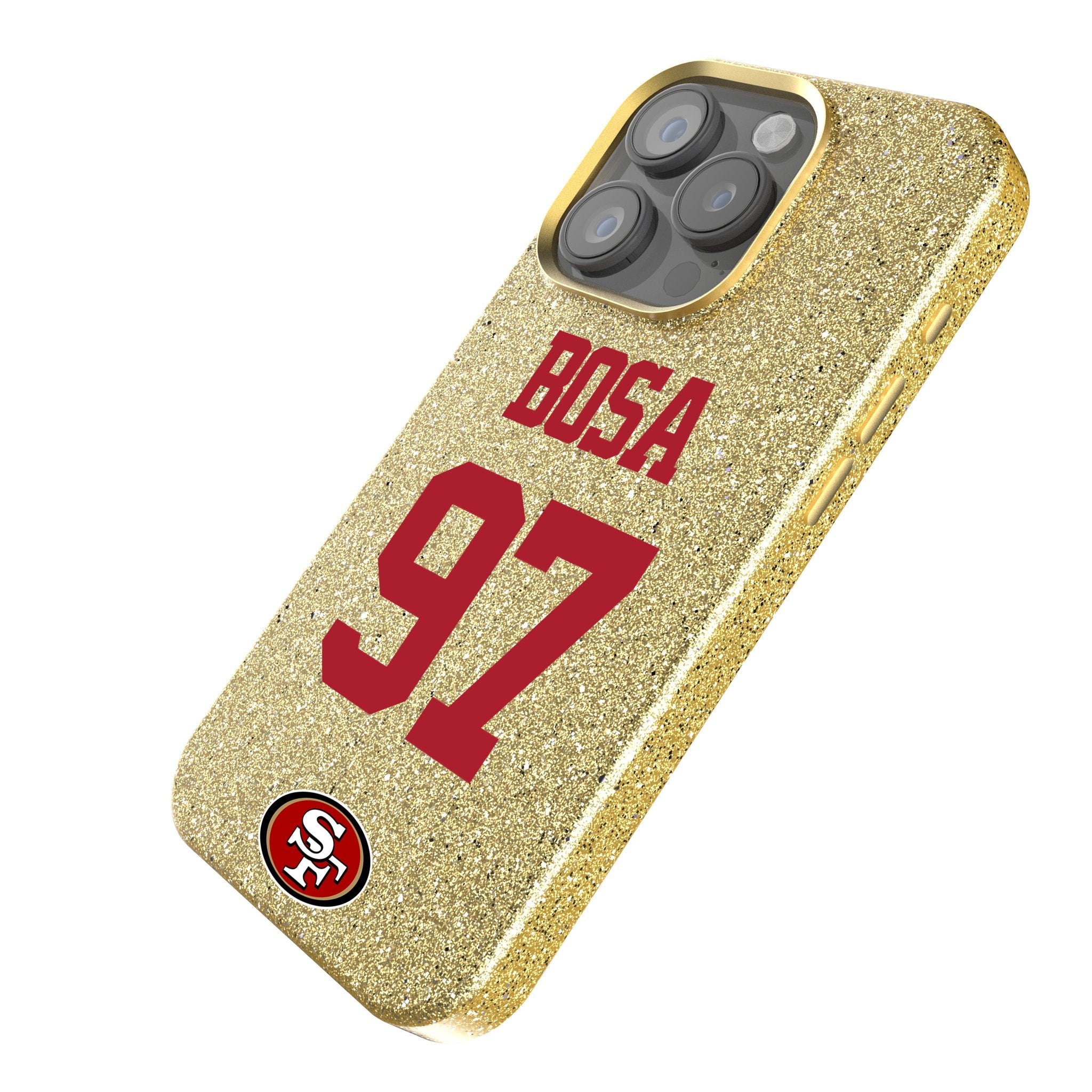 Nick Bosa San Francisco 49ers 97 Ready Bling Phone Case - Sports Gifts, Sports Memorabilia, Sports Collectibles, Fan Shop
