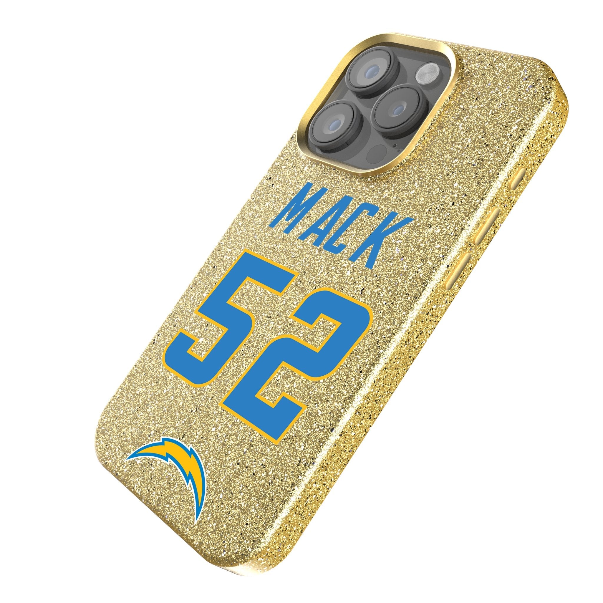 Khalil Mack Los Angeles Chargers 52 Ready Bling Phone Case - Sports Gifts, Sports Memorabilia, Sports Collectibles, Fan Shop