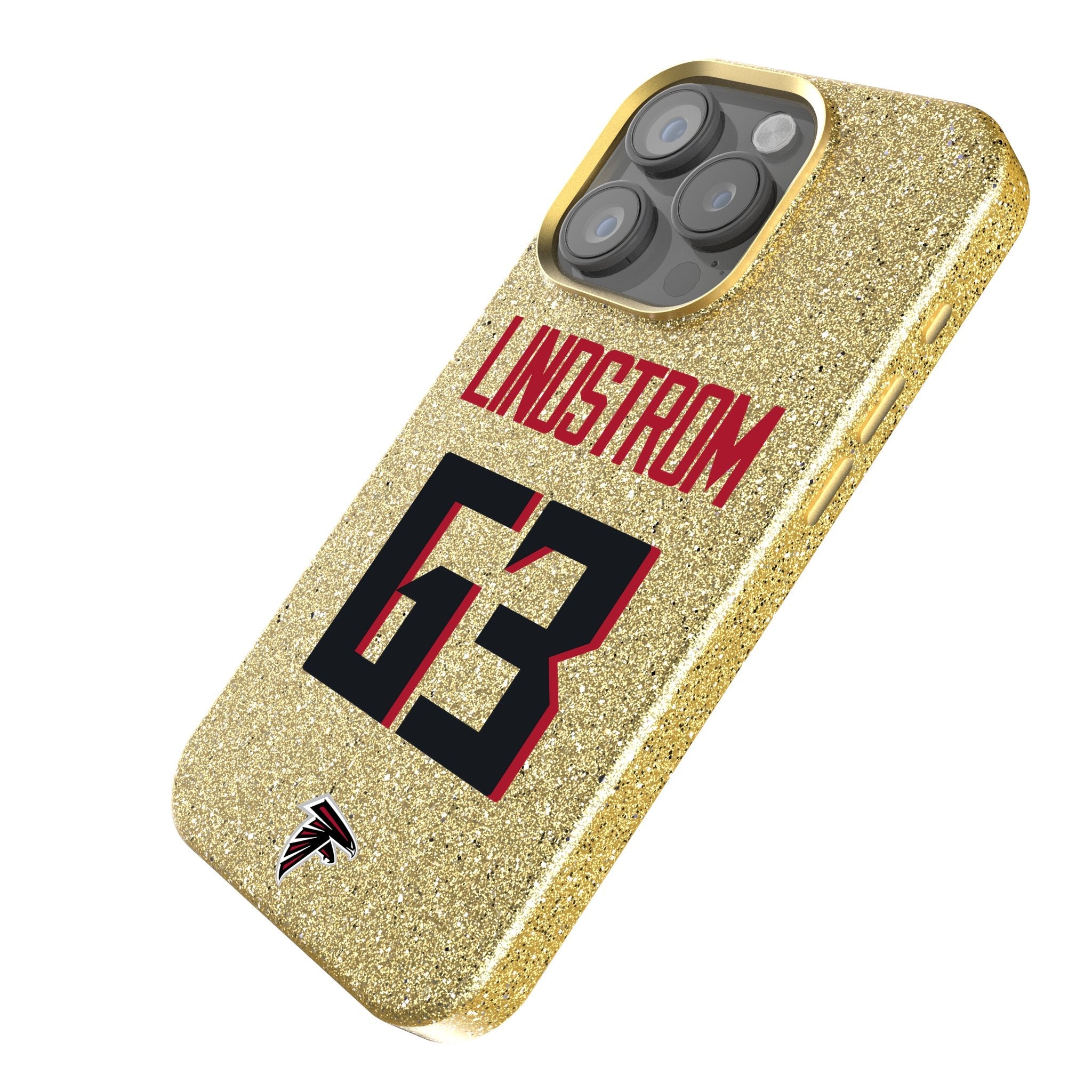 Chris Lindstrom Atlanta Falcons 63 Ready Bling Phone Case - Sports Gifts, Sports Memorabilia, Sports Collectibles, Fan Shop