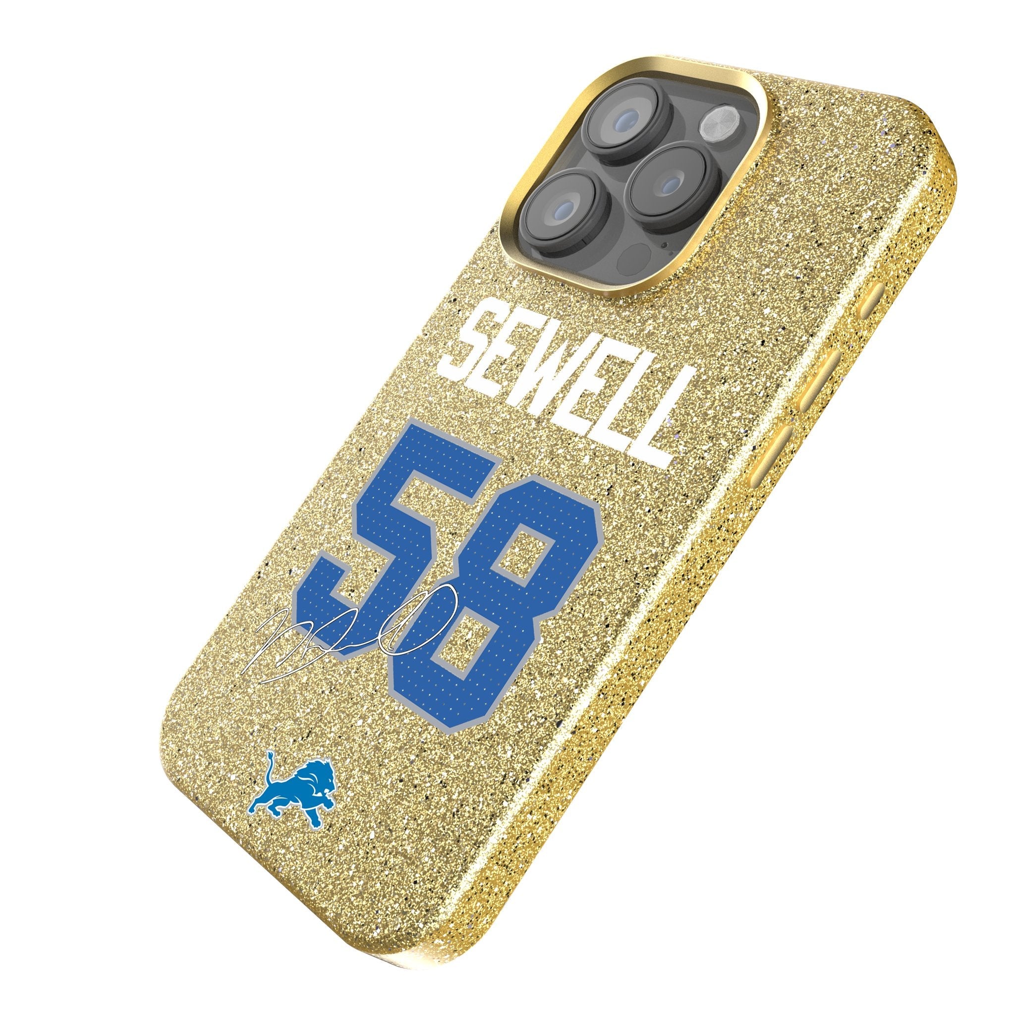 Penei Sewell Detroit Lions 58 Ready Bling Phone Case - Sports Gifts, Sports Memorabilia, Sports Collectibles, Fan Shop
