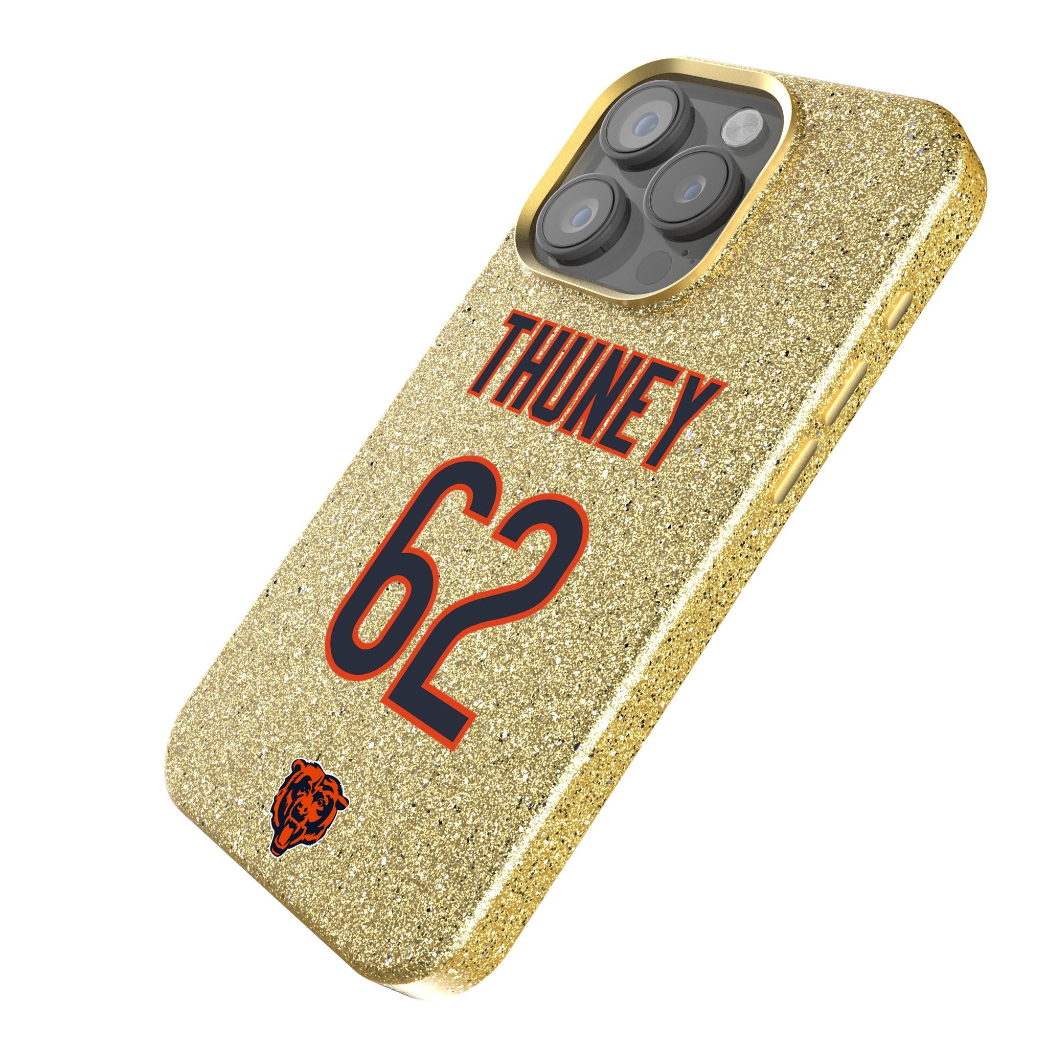 Joe Thuney Chicago Bears 62 Game Tactic Bling Phone Case for Apple iPhone - Sports Gifts, Sports Memorabilia, Sports Collectibles, Fan Shop