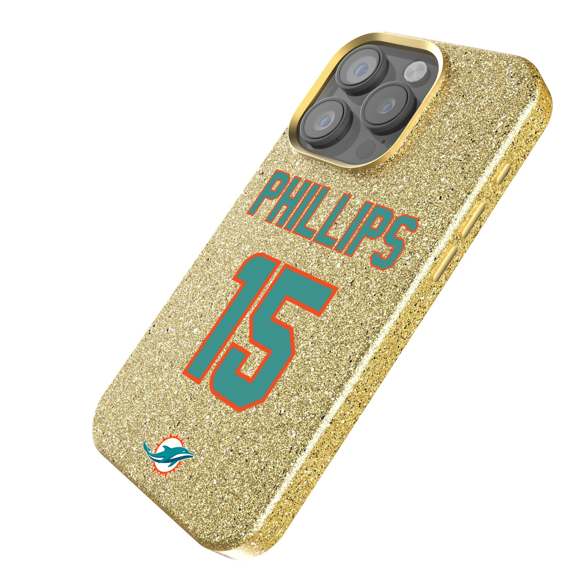Jaelan Phillips Miami Dolphins 15 Ready Bling Phone Case - Sports Gifts, Sports Memorabilia, Sports Collectibles, Fan Shop