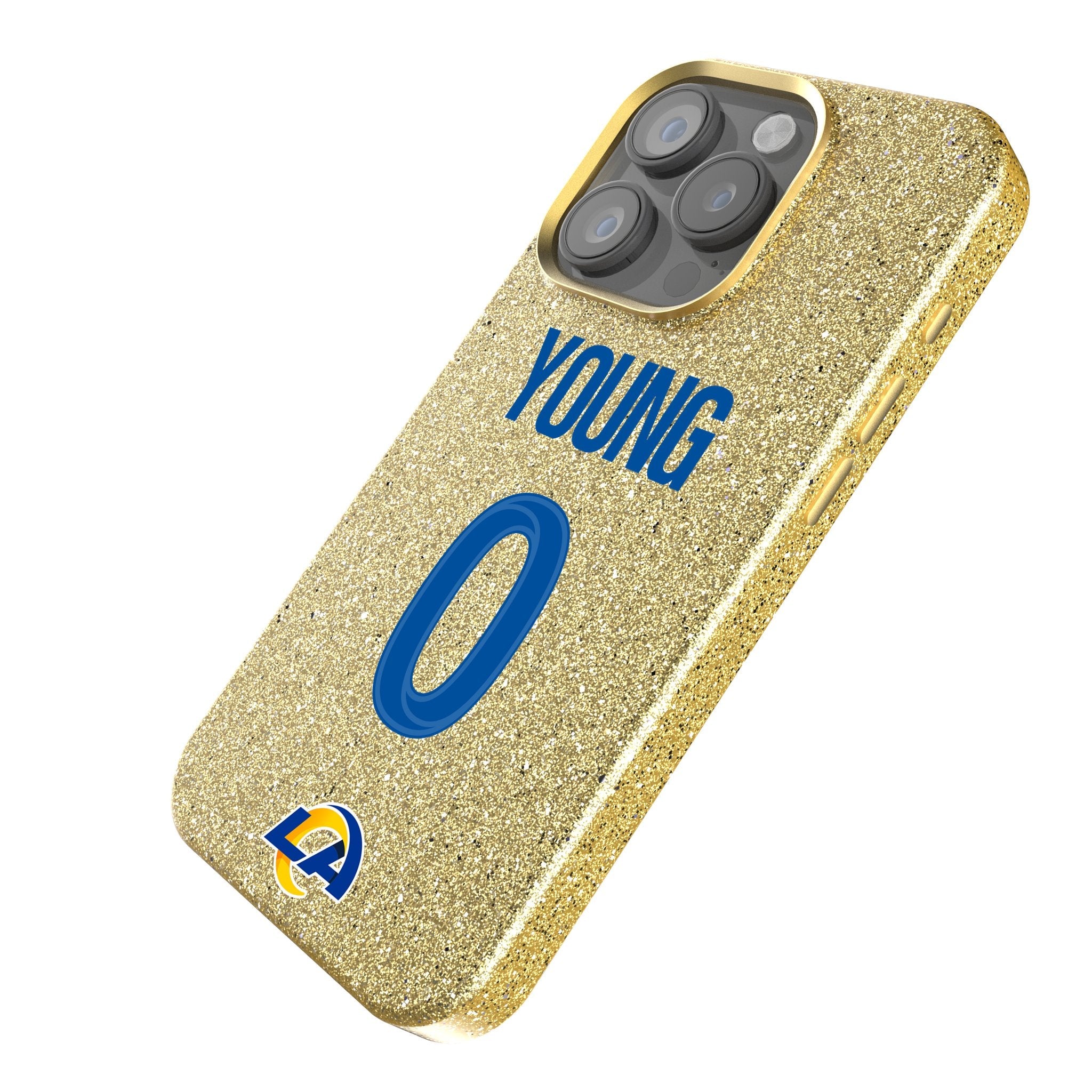 Byron Young Los Angeles Rams 0 Ready Bling Phone Case - Sports Gifts, Sports Memorabilia, Sports Collectibles, Fan Shop
