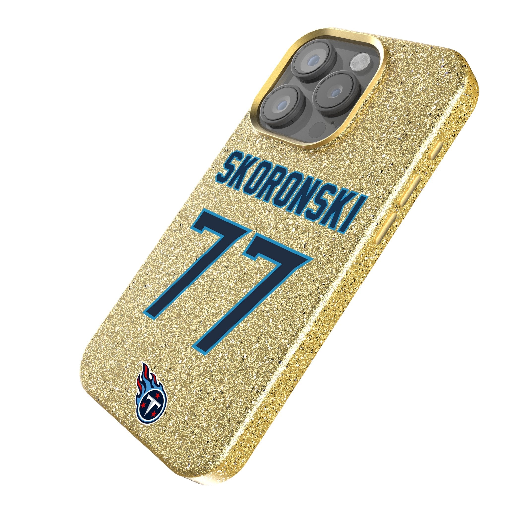 Peter Skoronski Tennessee Titans 77 Ready Bling Phone Case - Sports Gifts, Sports Memorabilia, Sports Collectibles, Fan Shop