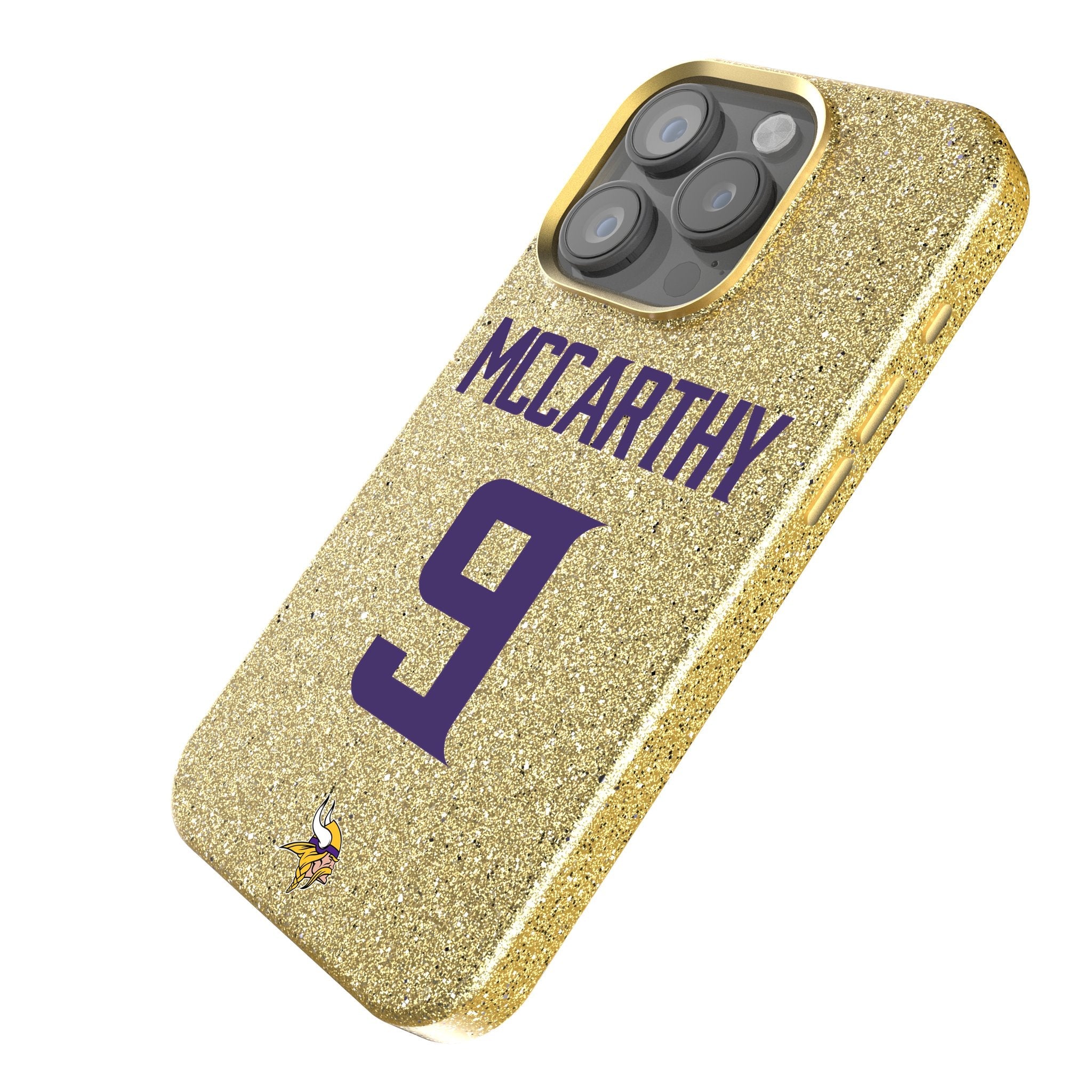 J.J. McCarthy Minnesota Vikings 9 Game Tactic Bling Phone Case for Apple iPhone - Sports Gifts, Sports Memorabilia, Sports Collectibles, Fan Shop