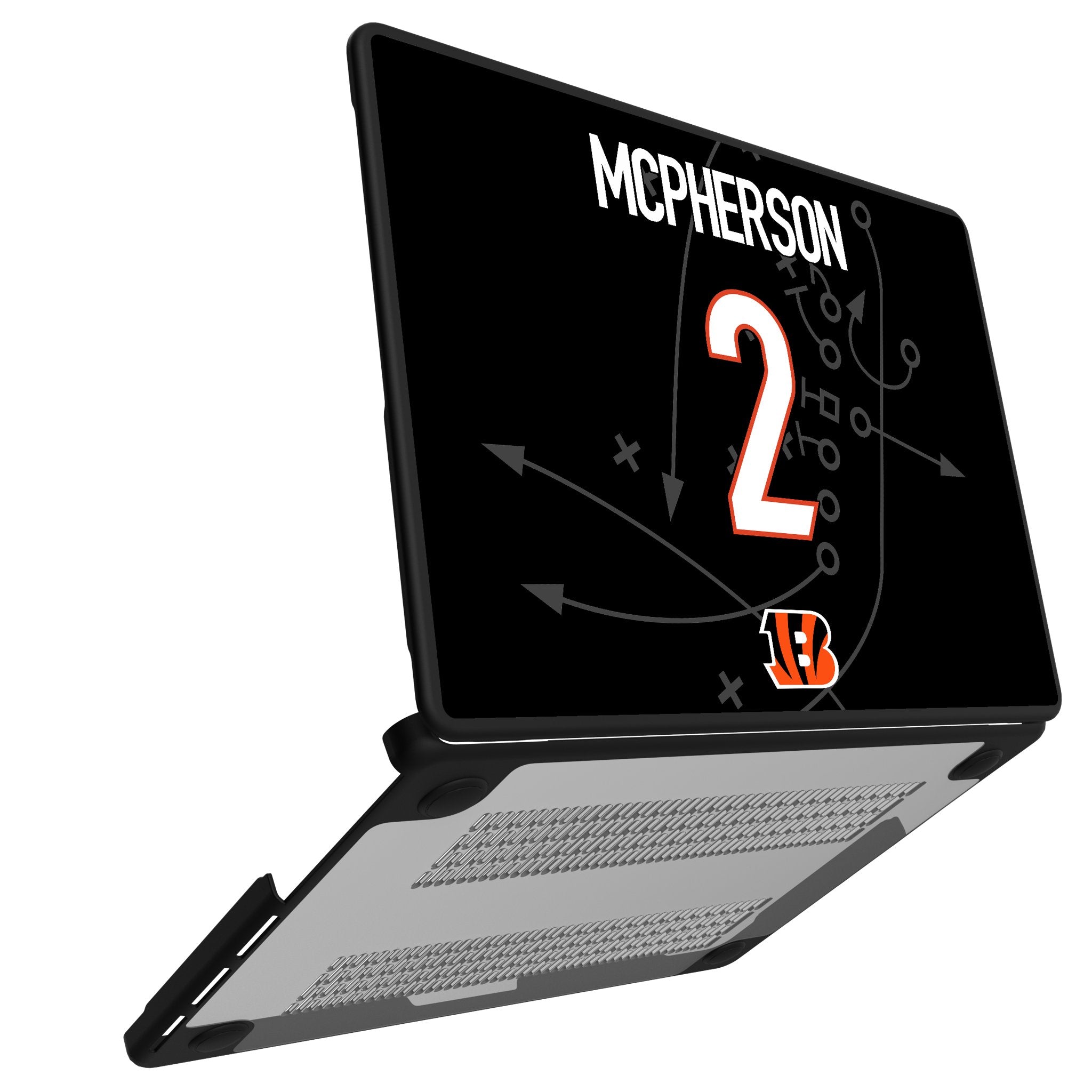 Evan McPherson Cincinnati Bengals 2 Game Tactic Laptop Case for Apple MacBook - Sports Gifts, Sports Memorabilia, Sports Collectibles, Fan Shop