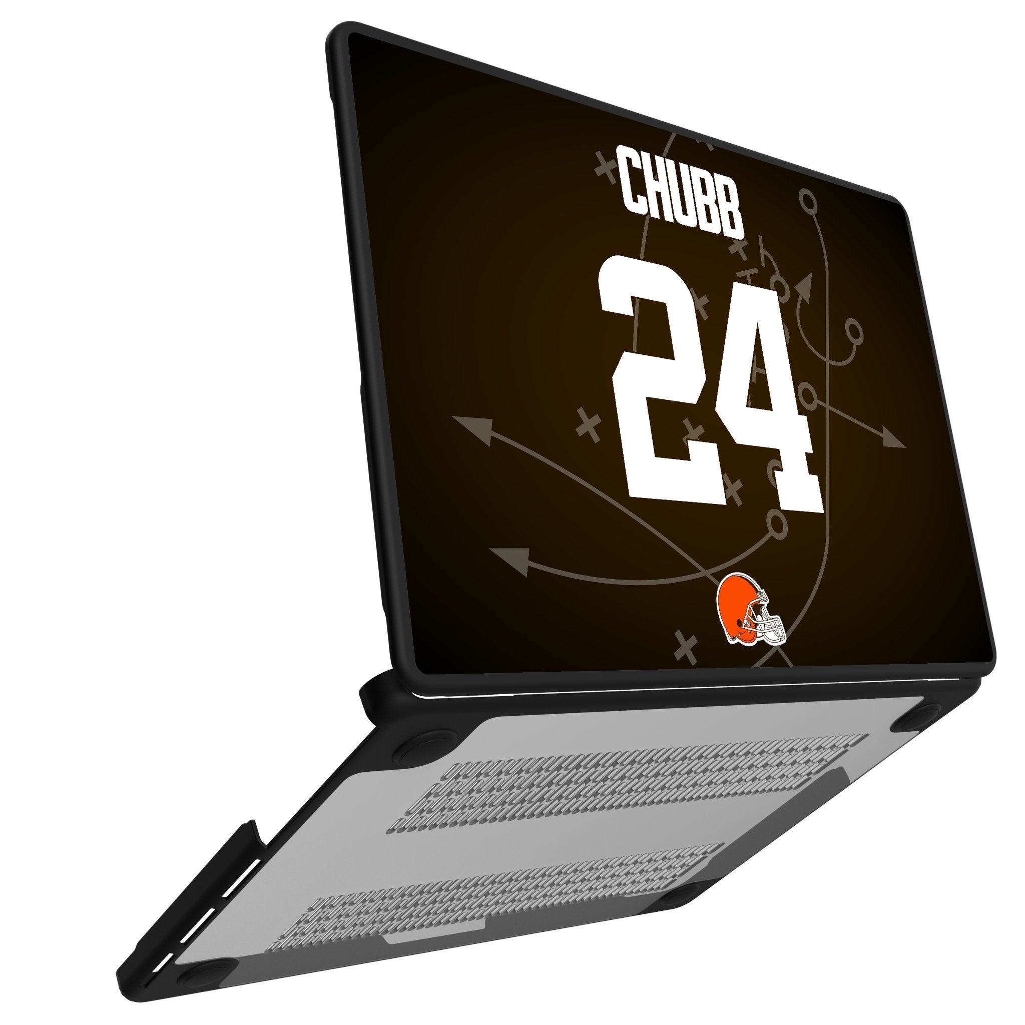 Nick Chubb Cleveland Browns 24 Game Tactic Laptop Case for Apple MacBook - Sports Gifts, Sports Memorabilia, Sports Collectibles, Fan Shop
