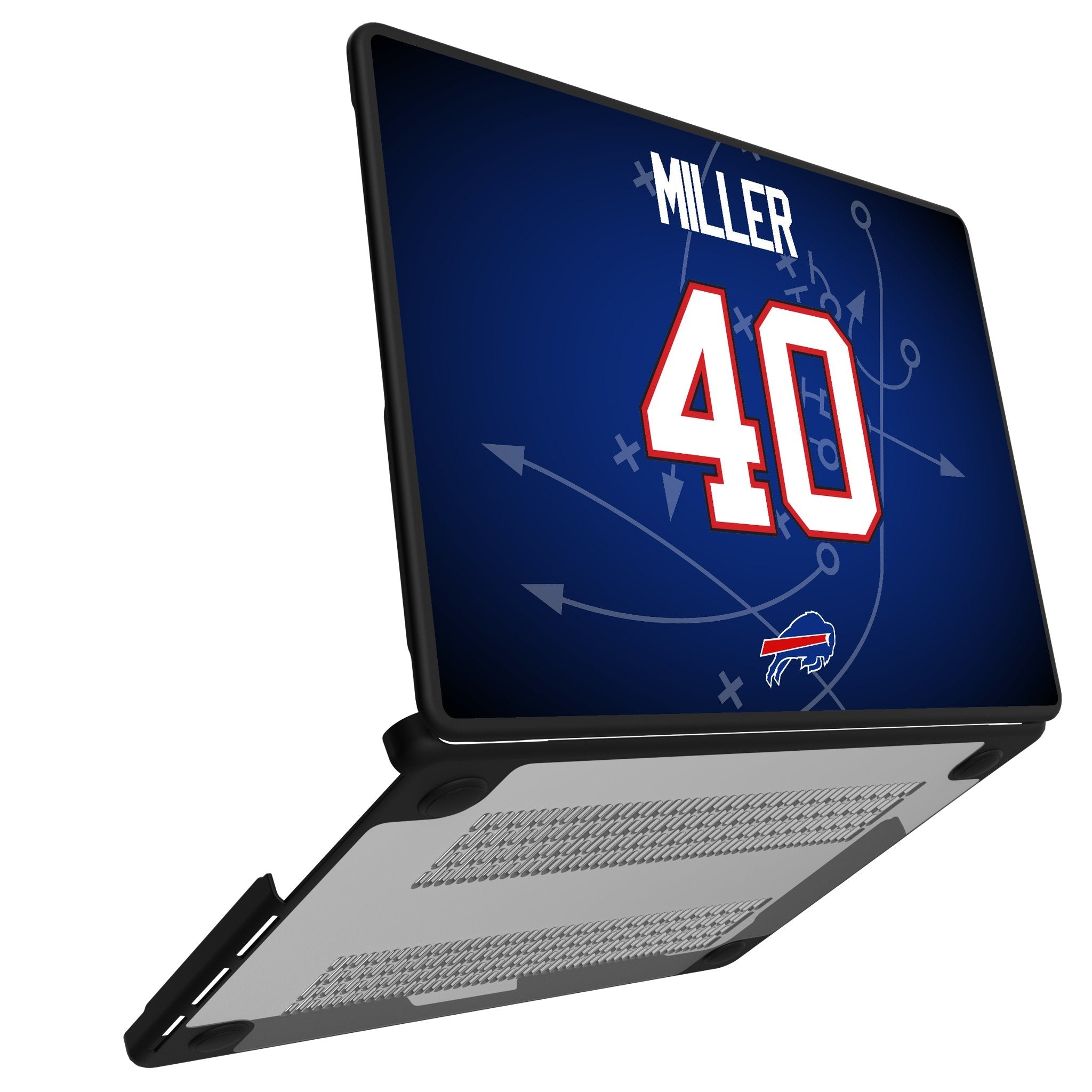 Von Miller Buffalo Bills 40 Game Tactic Laptop Case for Apple MacBook - Sports Gifts, Sports Memorabilia, Sports Collectibles, Fan Shop