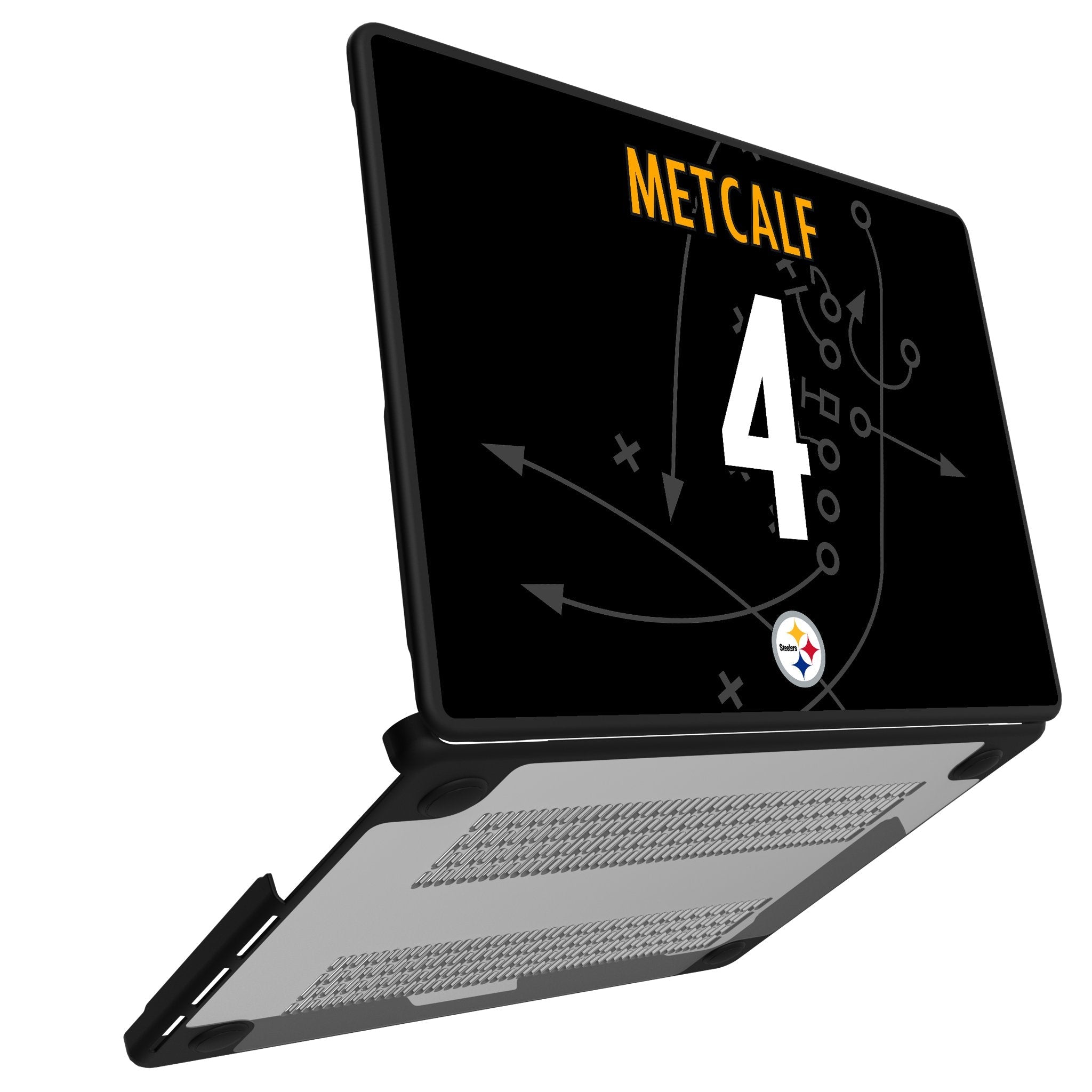 DK Metcalf Pittsburgh Steelers 4 Game Tactic Laptop Case for Apple MacBook - Sports Gifts, Sports Memorabilia, Sports Collectibles, Fan Shop