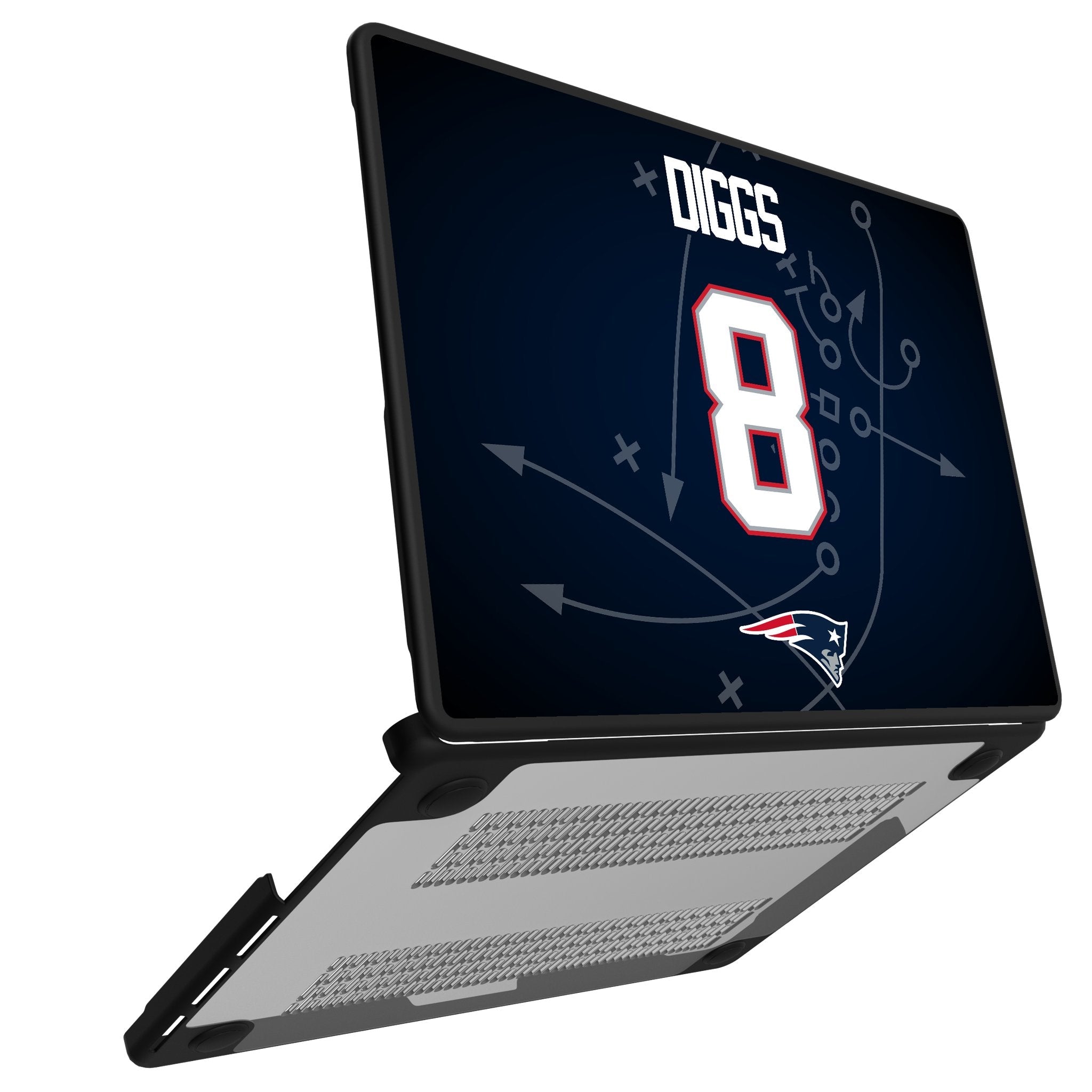Stefon Diggs New England Patriots 8 Game Tactic Laptop Case for Apple MacBook - Sports Gifts, Sports Memorabilia, Sports Collectibles, Fan Shop