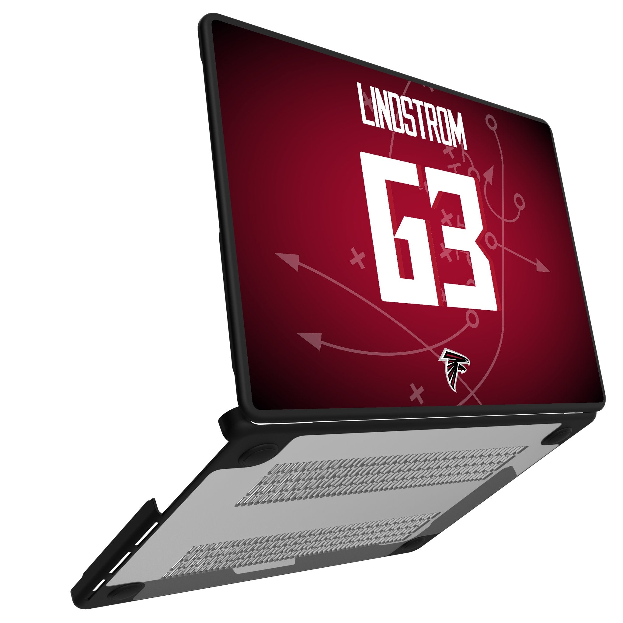 Chris Lindstrom Atlanta Falcons 63 Game Tactic Laptop Case for Apple MacBook - Sports Gifts, Sports Memorabilia, Sports Collectibles, Fan Shop