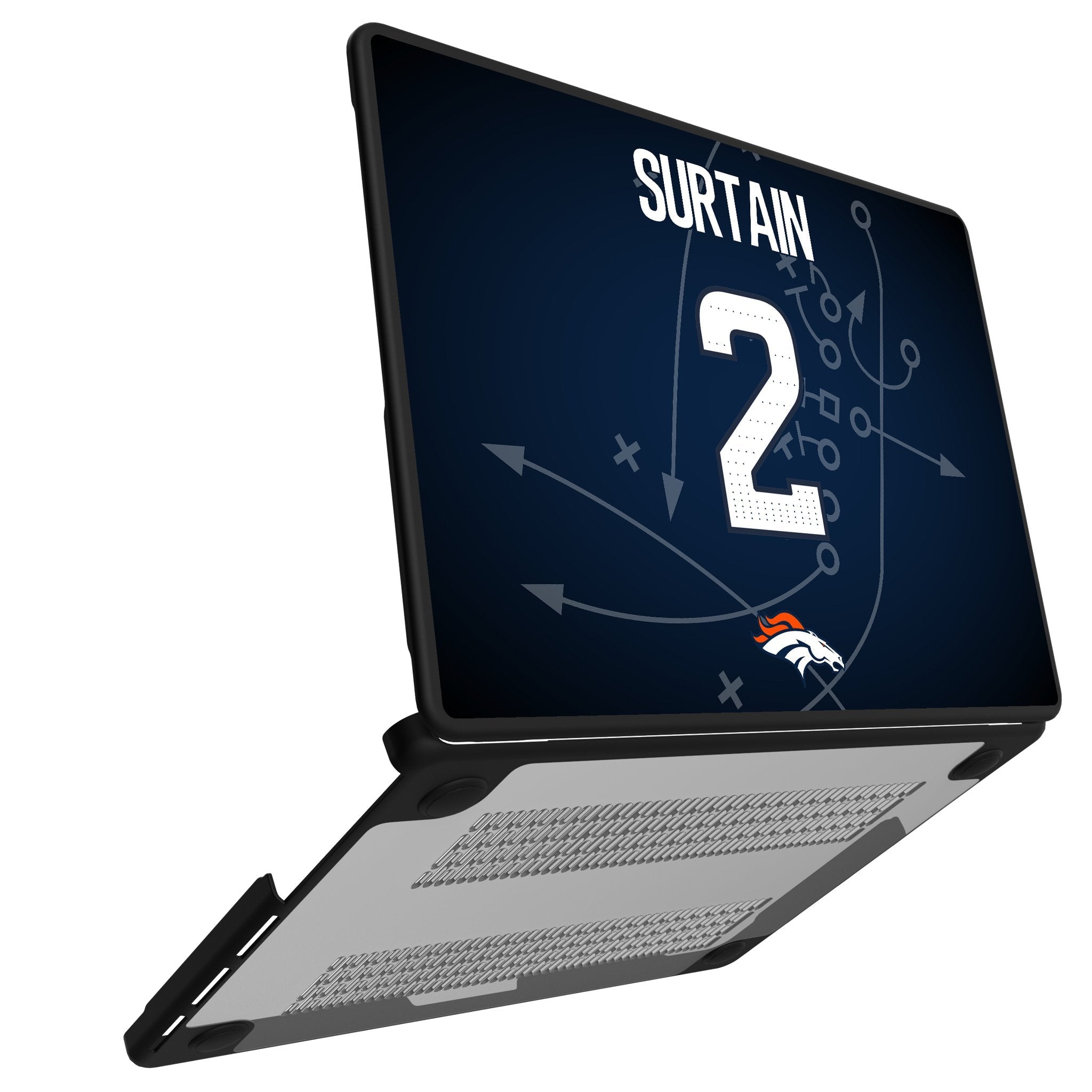 Pat Surtain II Denver Broncos 2 Game Tactic Laptop Case for Apple MacBook - Sports Gifts, Sports Memorabilia, Sports Collectibles, Fan Shop