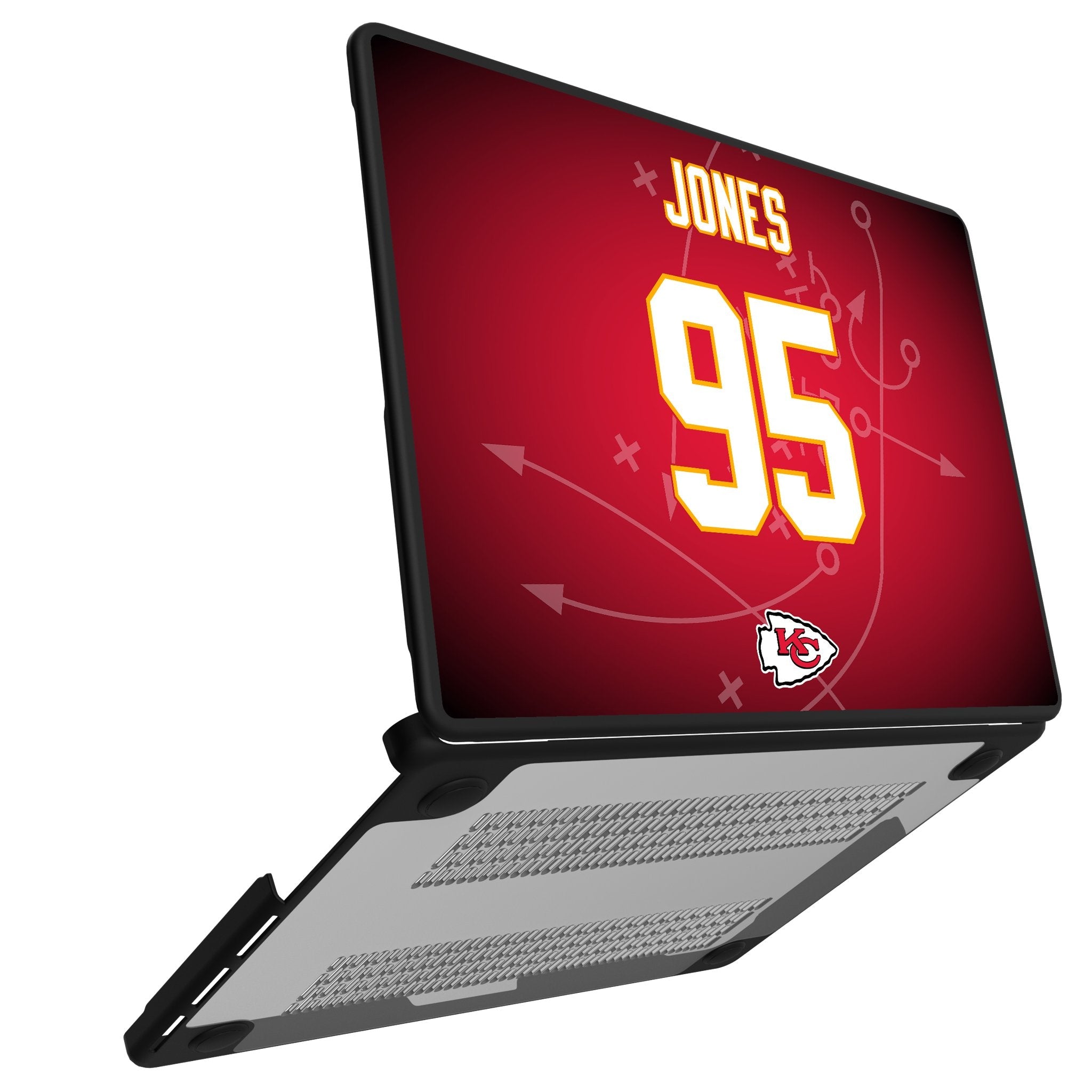 Chris Jones Kansas City Chiefs 95 Game Tactic Laptop Case for Apple MacBook - Sports Gifts, Sports Memorabilia, Sports Collectibles, Fan Shop