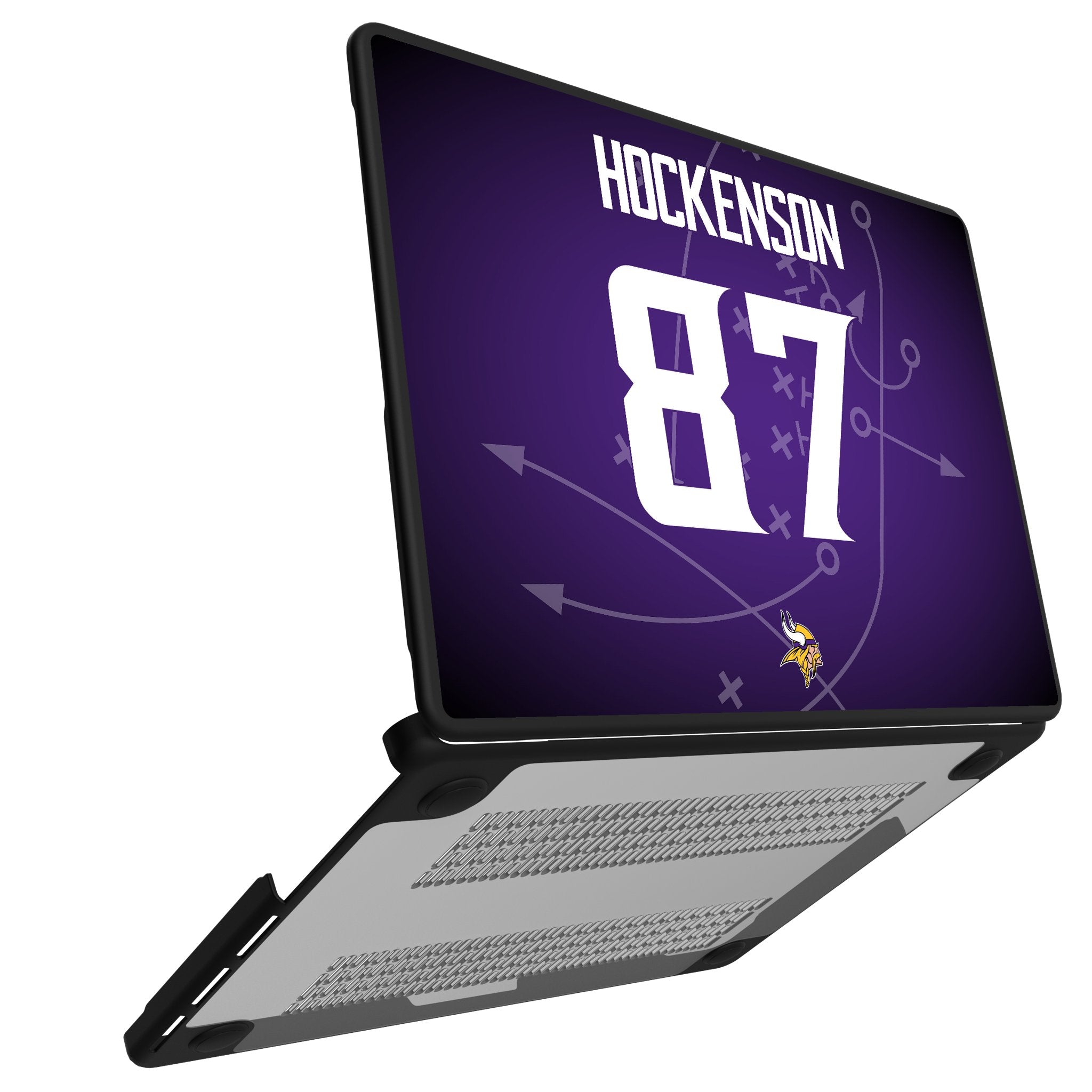 T.J. Hockenson Minnesota Vikings 87 Game Tactic Laptop Case for Apple MacBook - Sports Gifts, Sports Memorabilia, Sports Collectibles, Fan Shop