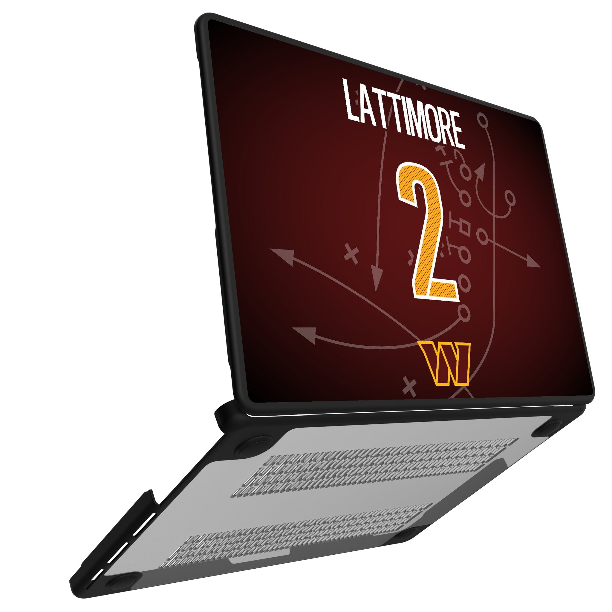 Marshon Lattimore Washington Commanders 2 Game Tactic Laptop Case for Apple MacBook - Sports Gifts, Sports Memorabilia, Sports Collectibles, Fan Shop