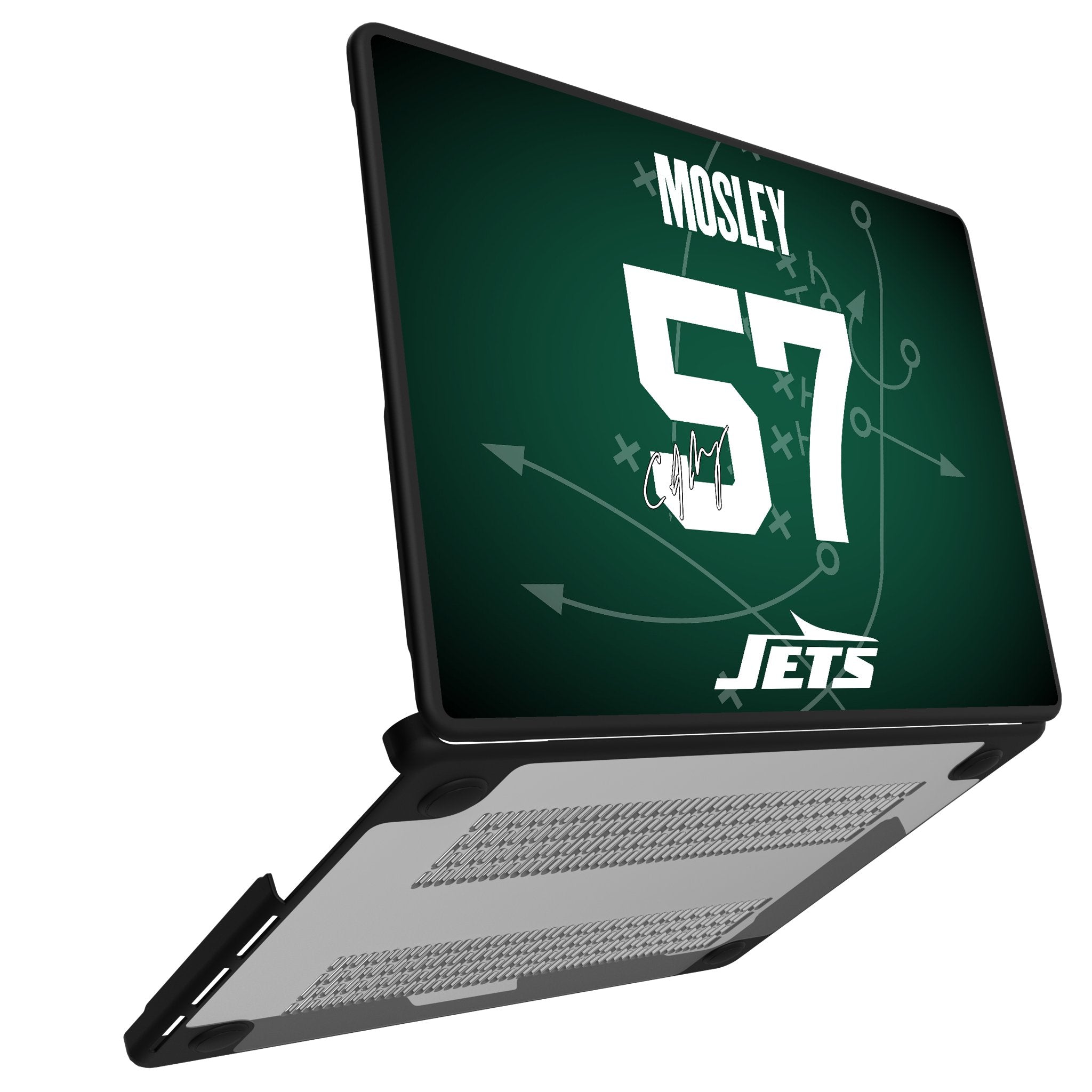 C.J. Mosley New York Jets 57 Game Tactic Laptop Case for Apple MacBook - Sports Gifts, Sports Memorabilia, Sports Collectibles, Fan Shop