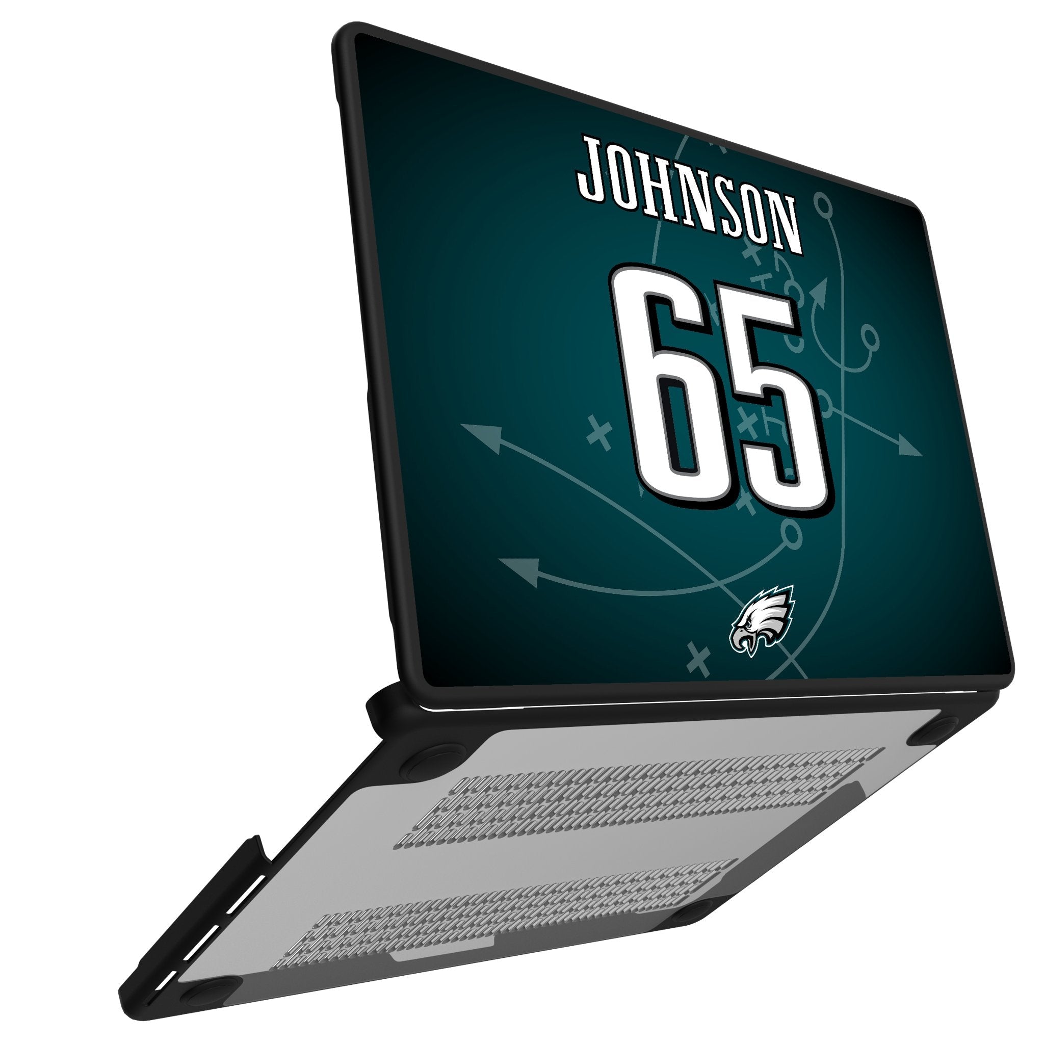 Lane Johnson Philadelphia Eagles 65 Game Tactic Laptop Case for Apple MacBook - Sports Gifts, Sports Memorabilia, Sports Collectibles, Fan Shop