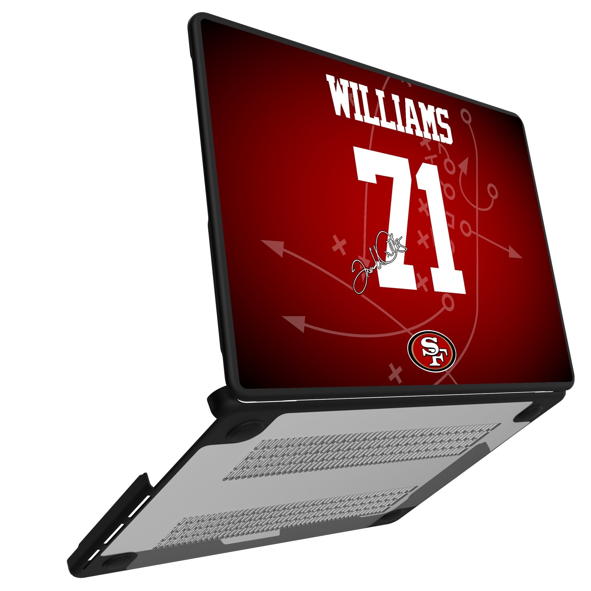 Trent Williams San Francisco 49ers 71 Game Tactic Laptop Case for Apple MacBook - Sports Gifts, Sports Memorabilia, Sports Collectibles, Fan Shop