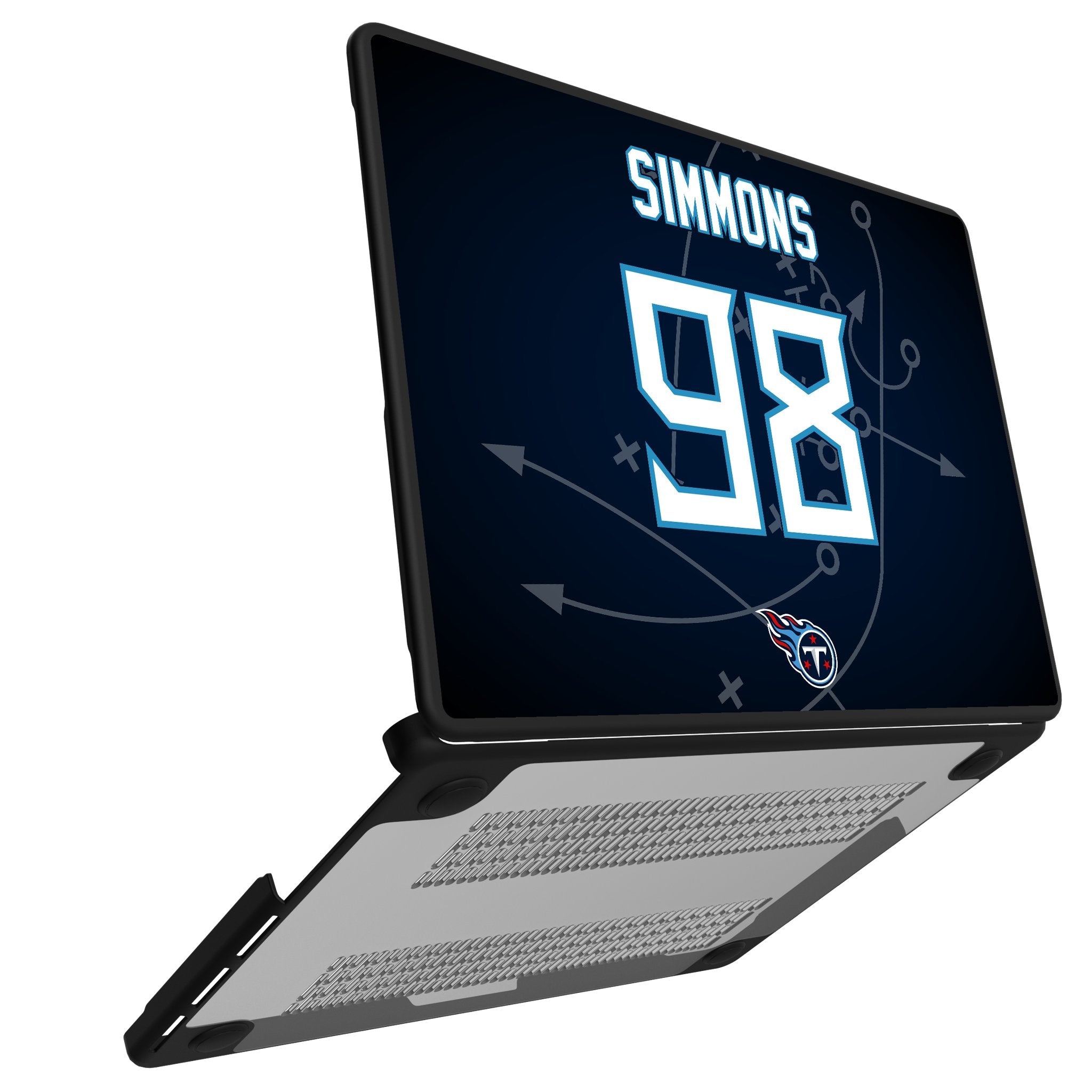 Jeffery Simmons Tennessee Titans 98 Game Tactic Laptop Case for Apple MacBook - Sports Gifts, Sports Memorabilia, Sports Collectibles, Fan Shop