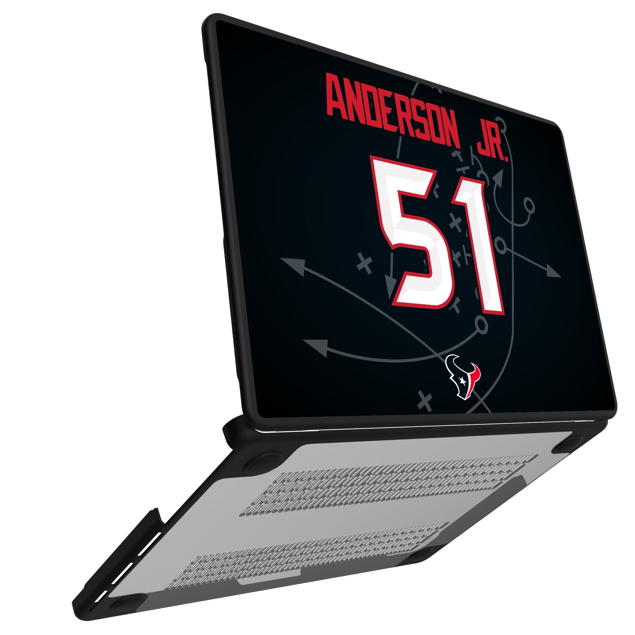 Will Anderson Jr. Houston Texans 51 Game Tactic Laptop Case for Apple MacBook - Sports Gifts, Sports Memorabilia, Sports Collectibles, Fan Shop