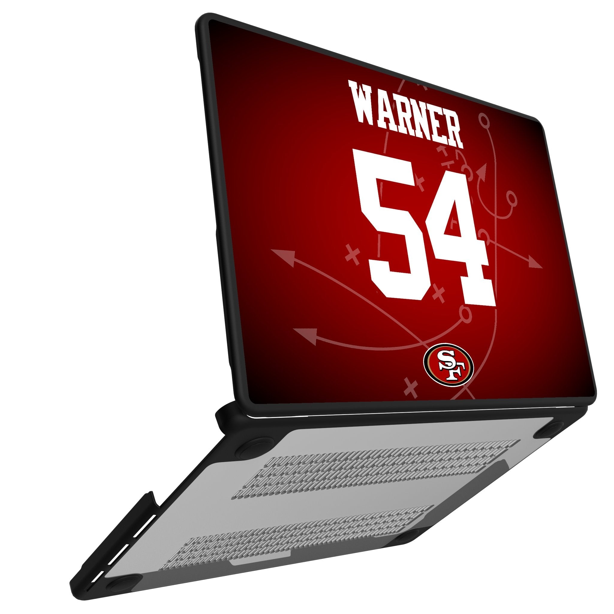 Fred Warner San Francisco 49ers 54 Game Tactic Laptop Case for Apple MacBook - Sports Gifts, Sports Memorabilia, Sports Collectibles, Fan Shop