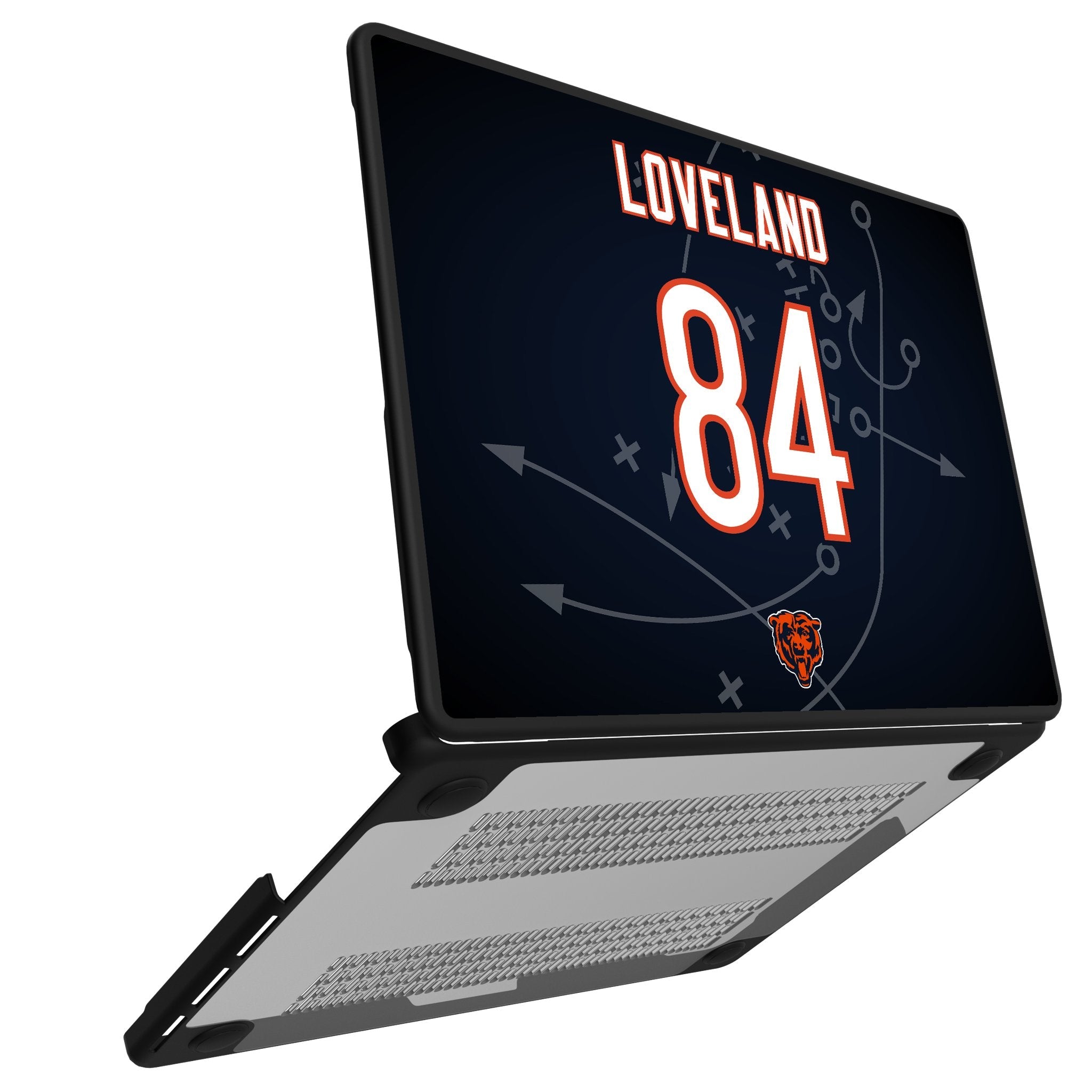 Colston Loveland Chicago Bears 84 Game Tactic Laptop Case for Apple MacBook - Sports Gifts, Sports Memorabilia, Sports Collectibles, Fan Shop