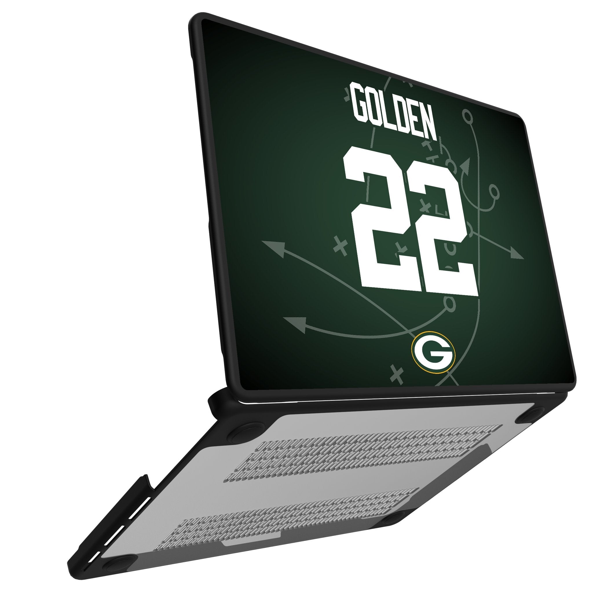 Matthew Golden Green Bay Packers 22 Game Tactic Laptop Case for Apple MacBook - Sports Gifts, Sports Memorabilia, Sports Collectibles, Fan Shop