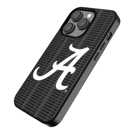 University of Alabama Crimson Tide Script A Text Backdrop MagSafe Compatible Phone Case for Apple iPhone - Sports Gifts, Sports Memorabilia, Sports Collectibles, Fan Shop