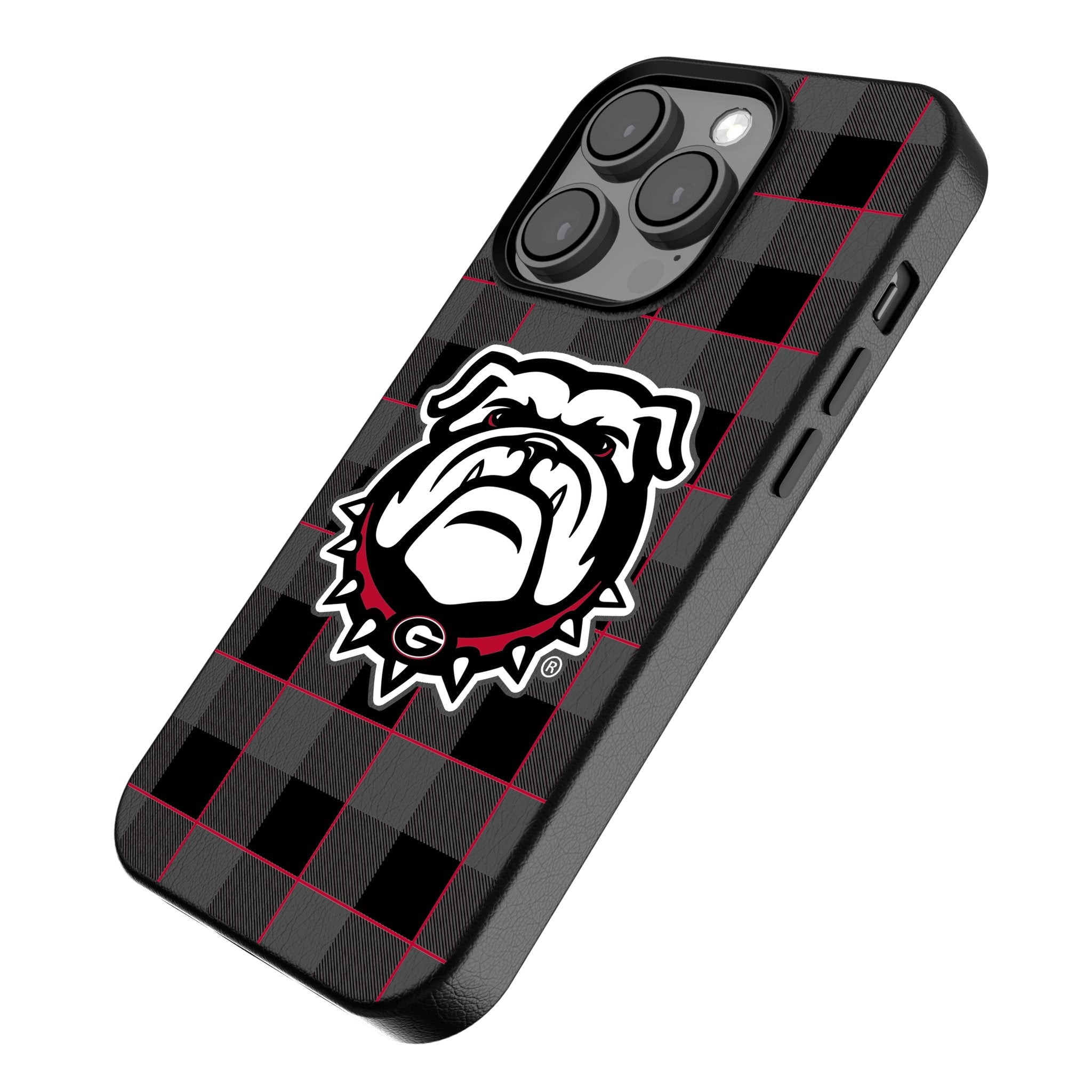 University of Georgia Bulldogs Uga Plaid MagSafe Compatible Phone Case for Apple iPhone - Sports Gifts, Sports Memorabilia, Sports Collectibles, Fan Shop