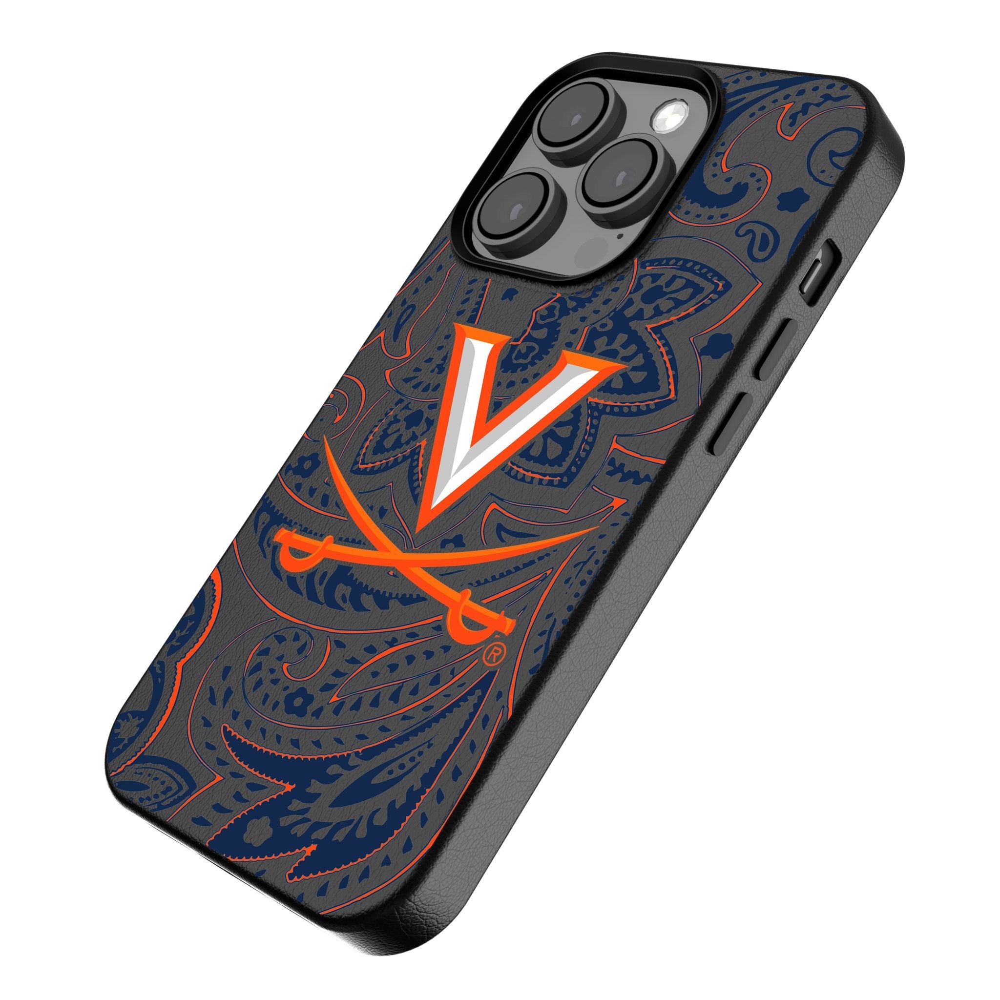 University of Virginia Cavaliers Paisley MagSafe Compatible Phone Case for Apple iPhone - Sports Gifts, Sports Memorabilia, Sports Collectibles, Fan Shop