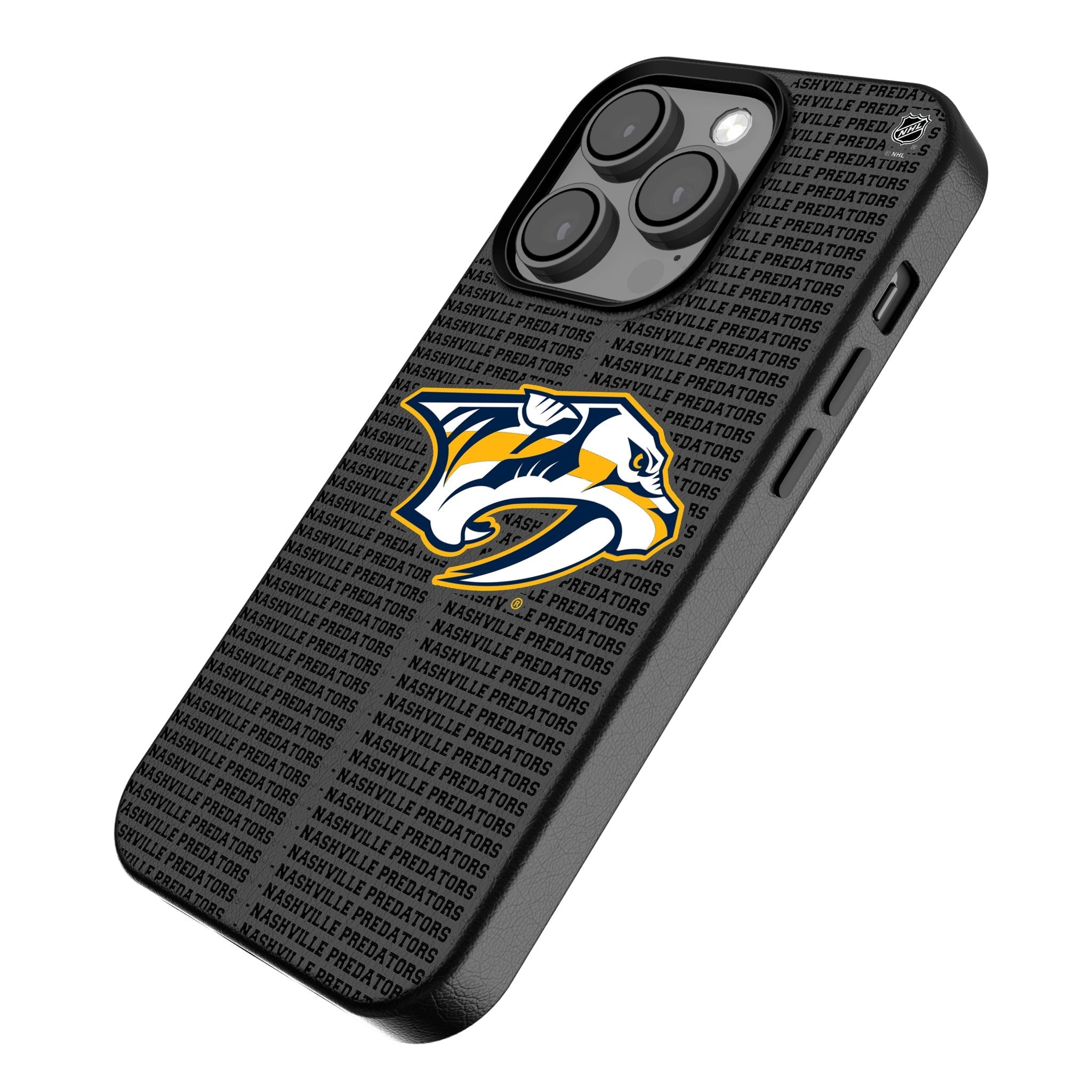 Nashville Predators Text Backdrop MagSafe Compatible Phone Case for Apple iPhone - Sports Gifts, Sports Memorabilia, Sports Collectibles, Fan Shop
