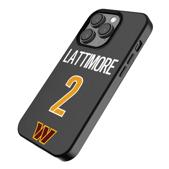 Marshon Lattimore Washington Commanders 2 Game Tactic MagSafe Compatible Phone Case for Apple iPhone - Sports Gifts, Sports Memorabilia, Sports Collectibles, Fan Shop