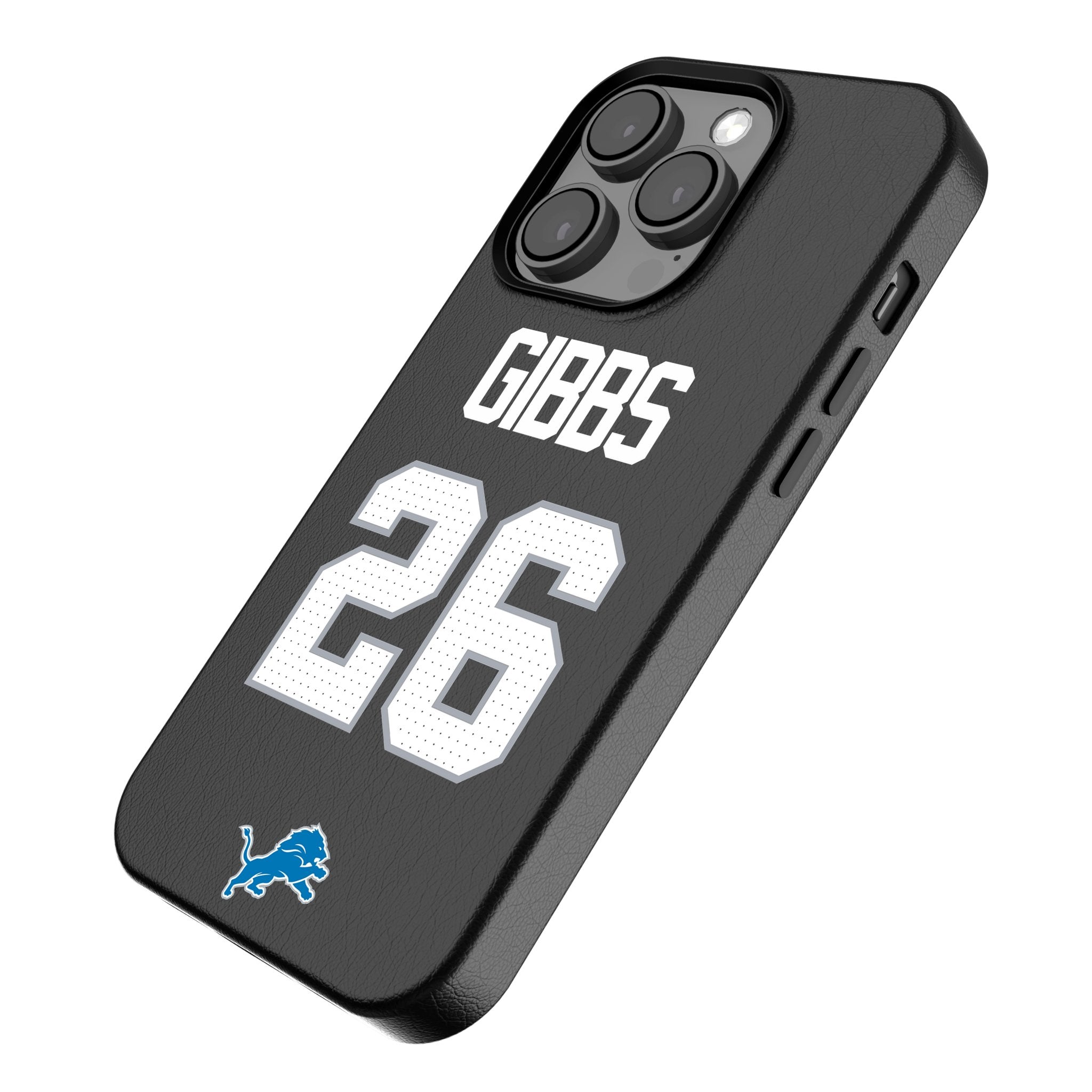 Jahmyr Gibbs Detroit Lions 26 Game Tactic MagSafe Compatible Phone Case for Apple iPhone - Sports Gifts, Sports Memorabilia, Sports Collectibles, Fan Shop
