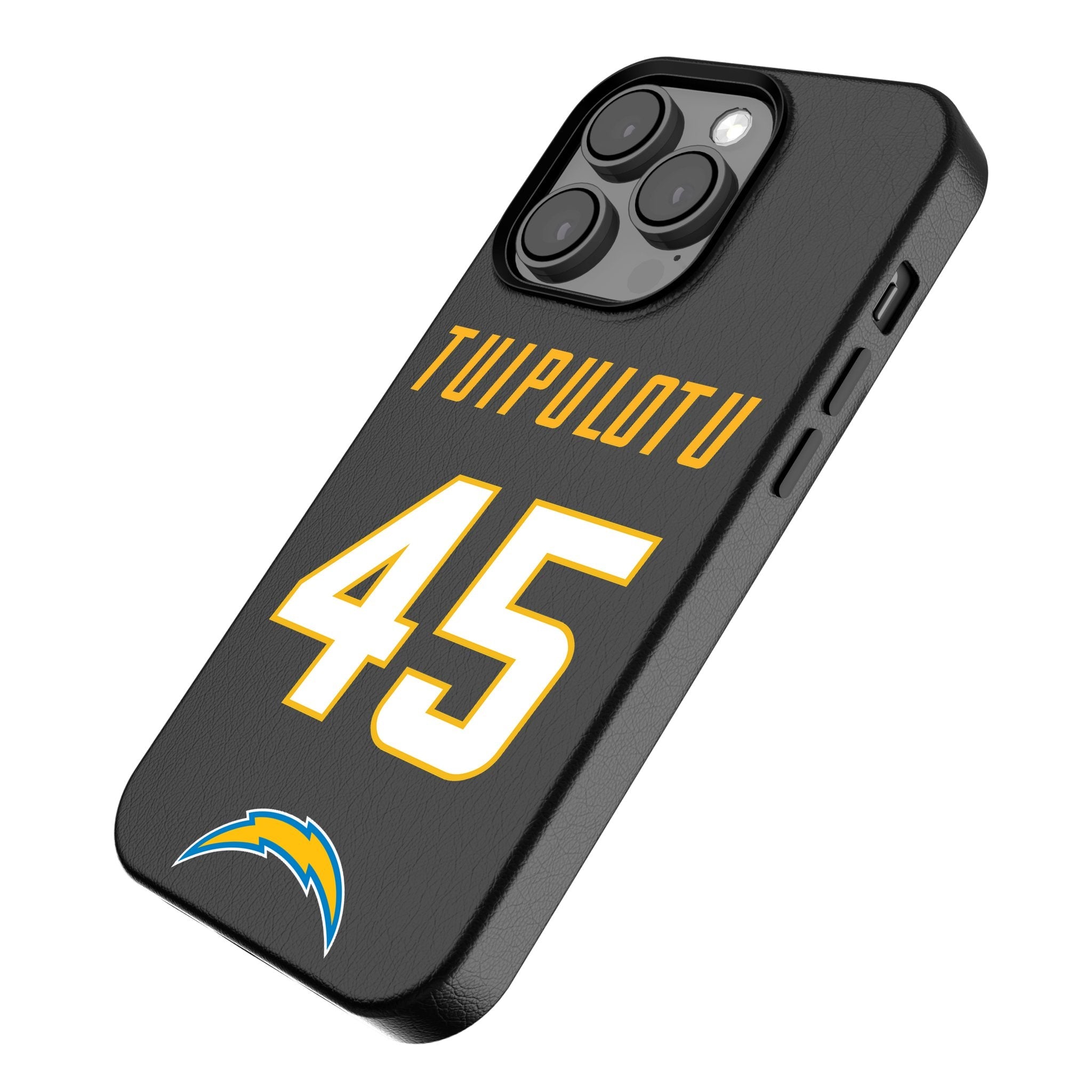 Tuli Tuipulotu Los Angeles Chargers 45 Ready MagSafe Compatible Phone Case for Apple iPhone - Sports Gifts, Sports Memorabilia, Sports Collectibles, Fan Shop