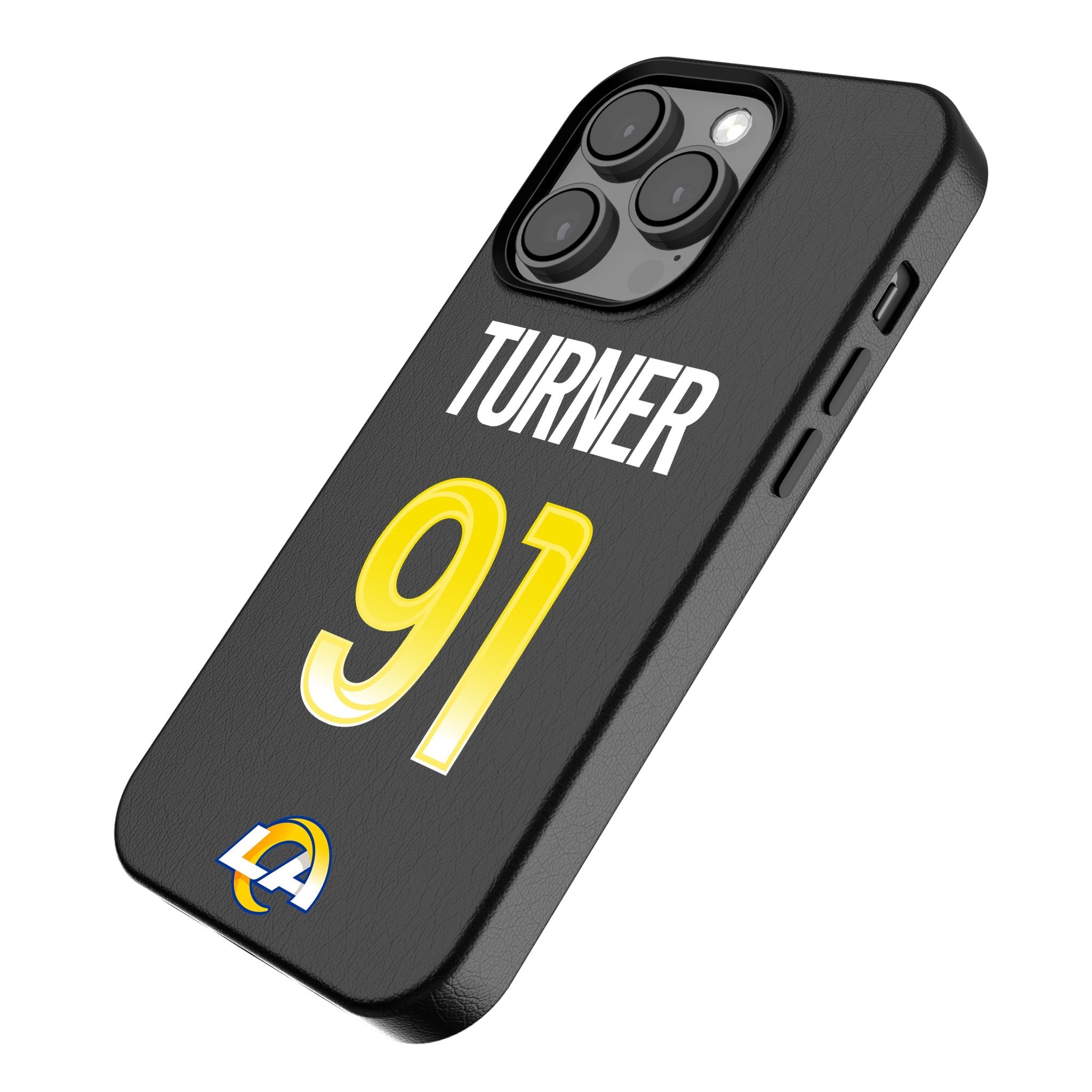 Kobie Turner Los Angeles Rams 91 Ready MagSafe Compatible Phone Case for Apple iPhone - Sports Gifts, Sports Memorabilia, Sports Collectibles, Fan Shop