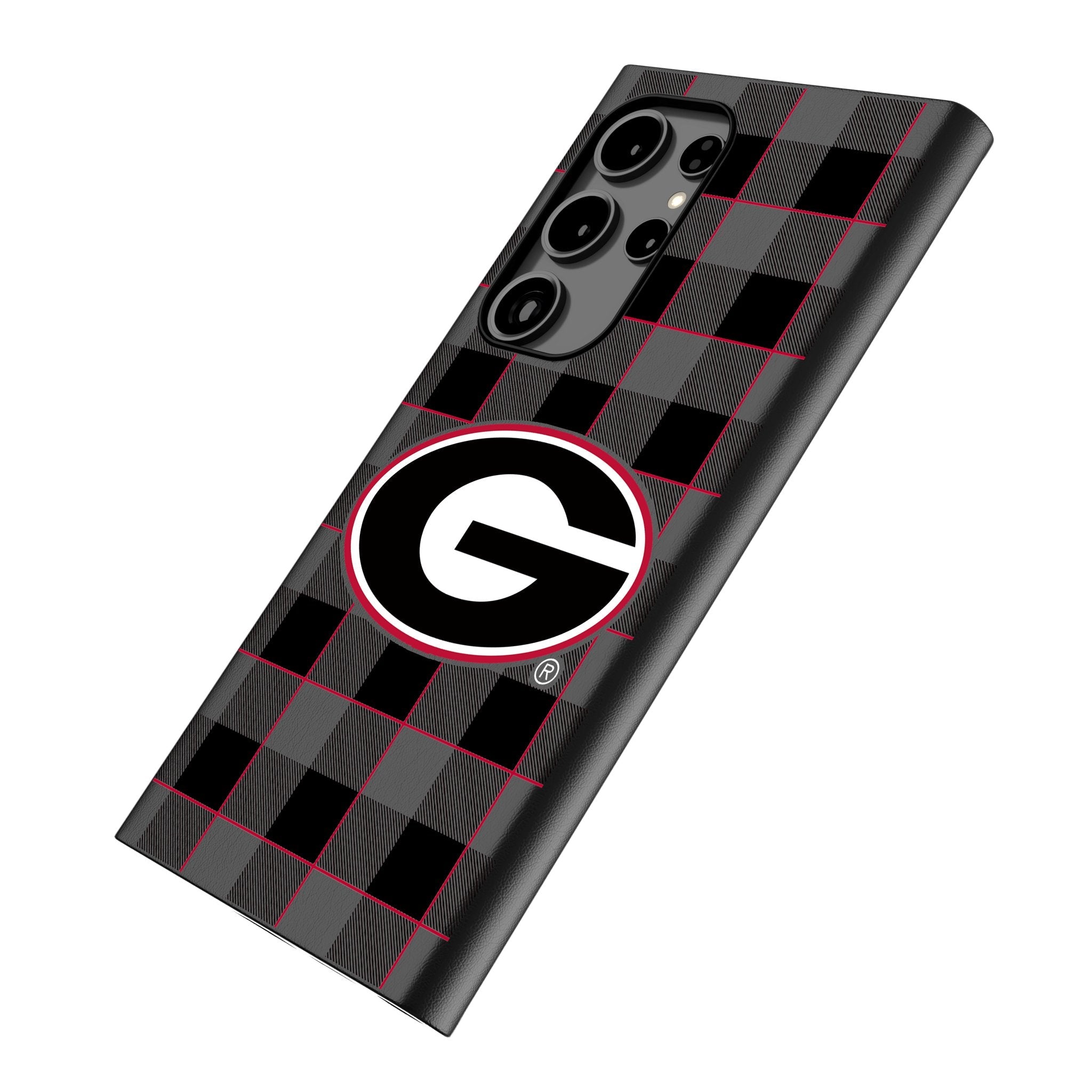 University of Georgia Bulldogs Plaid MagSafe Compatible Phone Case for Samsung Galaxy - Sports Gifts, Sports Memorabilia, Sports Collectibles, Fan Shop