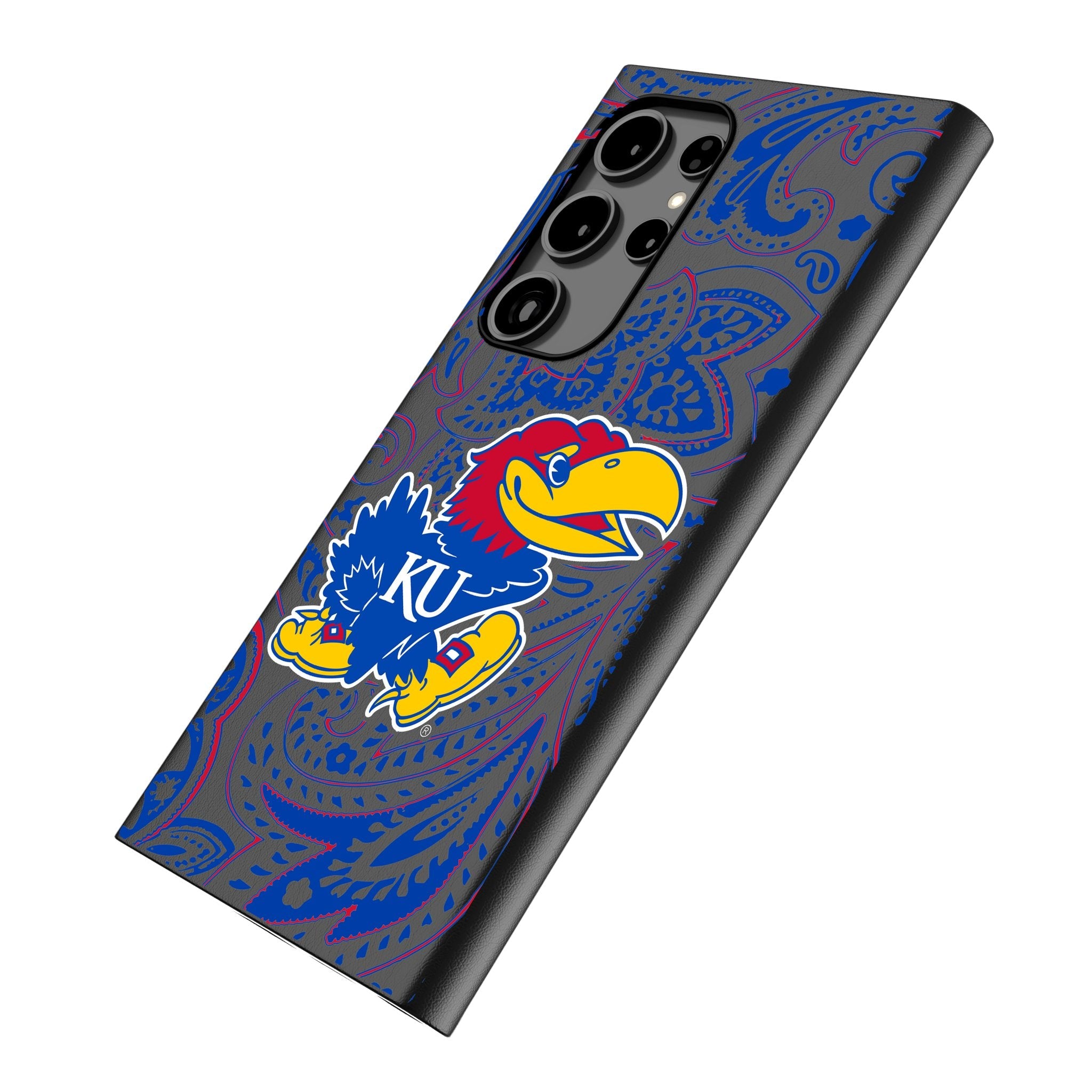 University of Kansas Jayhawks Paisley MagSafe Compatible Phone Case for Samsung Galaxy - Sports Gifts, Sports Memorabilia, Sports Collectibles, Fan Shop