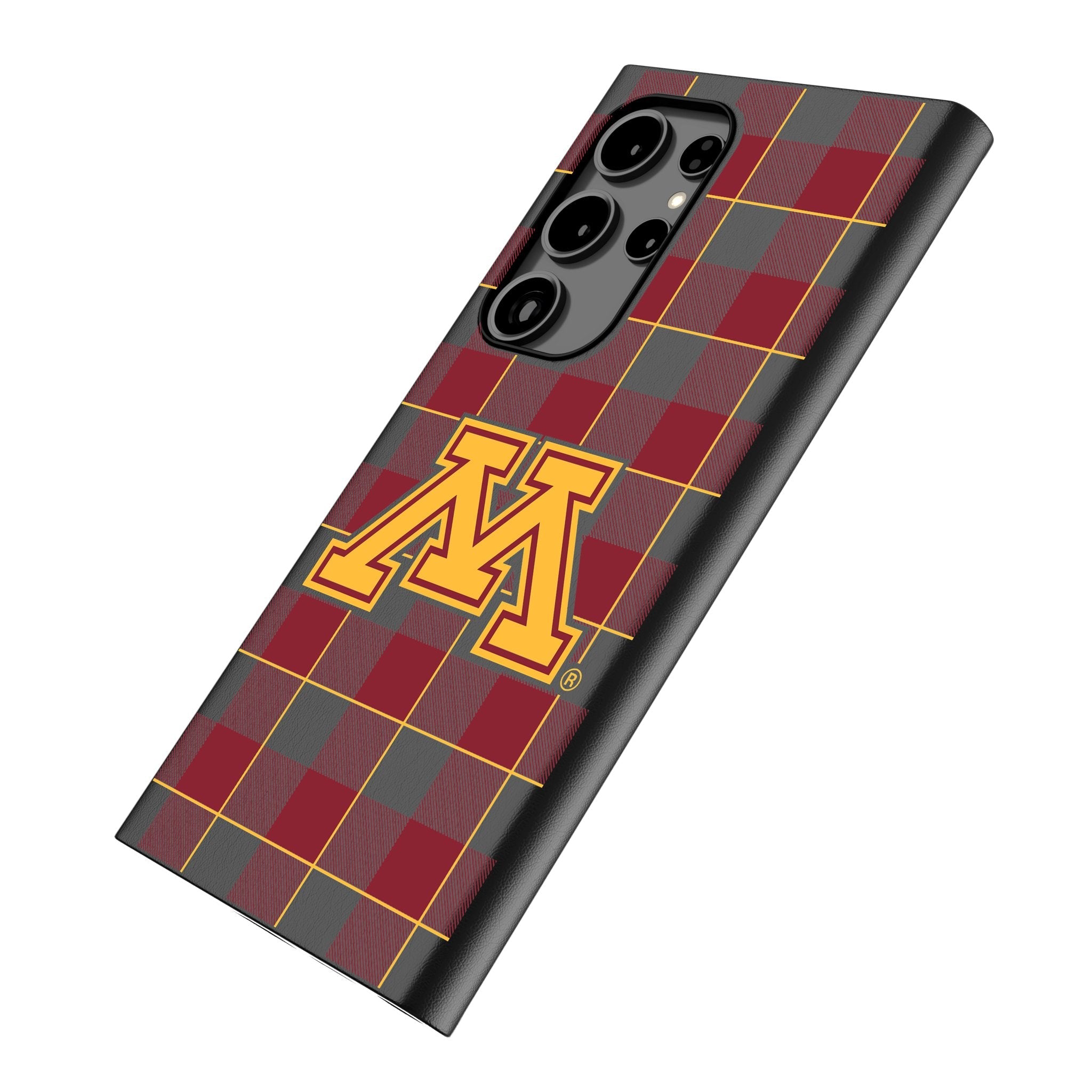 University of Minnesota Golden Gophers Plaid MagSafe Compatible Phone Case for Samsung Galaxy - Sports Gifts, Sports Memorabilia, Sports Collectibles, Fan Shop