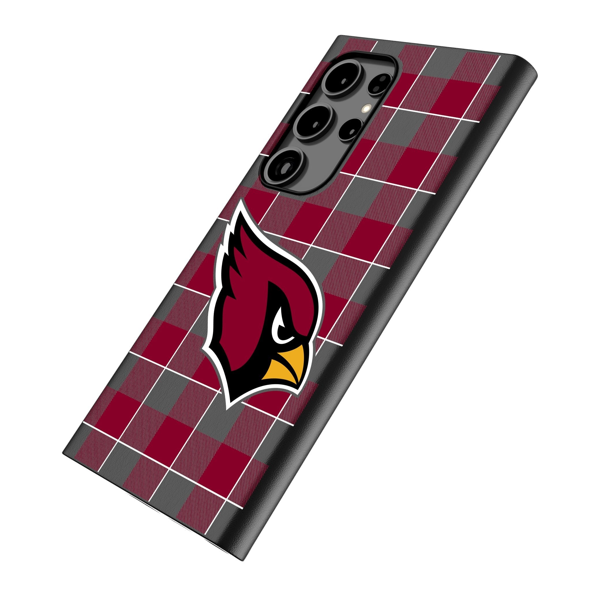 Arizona Cardinals Plaid MagSafe Compatible Phone Case for Samsung Galaxy - Sports Gifts, Sports Memorabilia, Sports Collectibles, Fan Shop