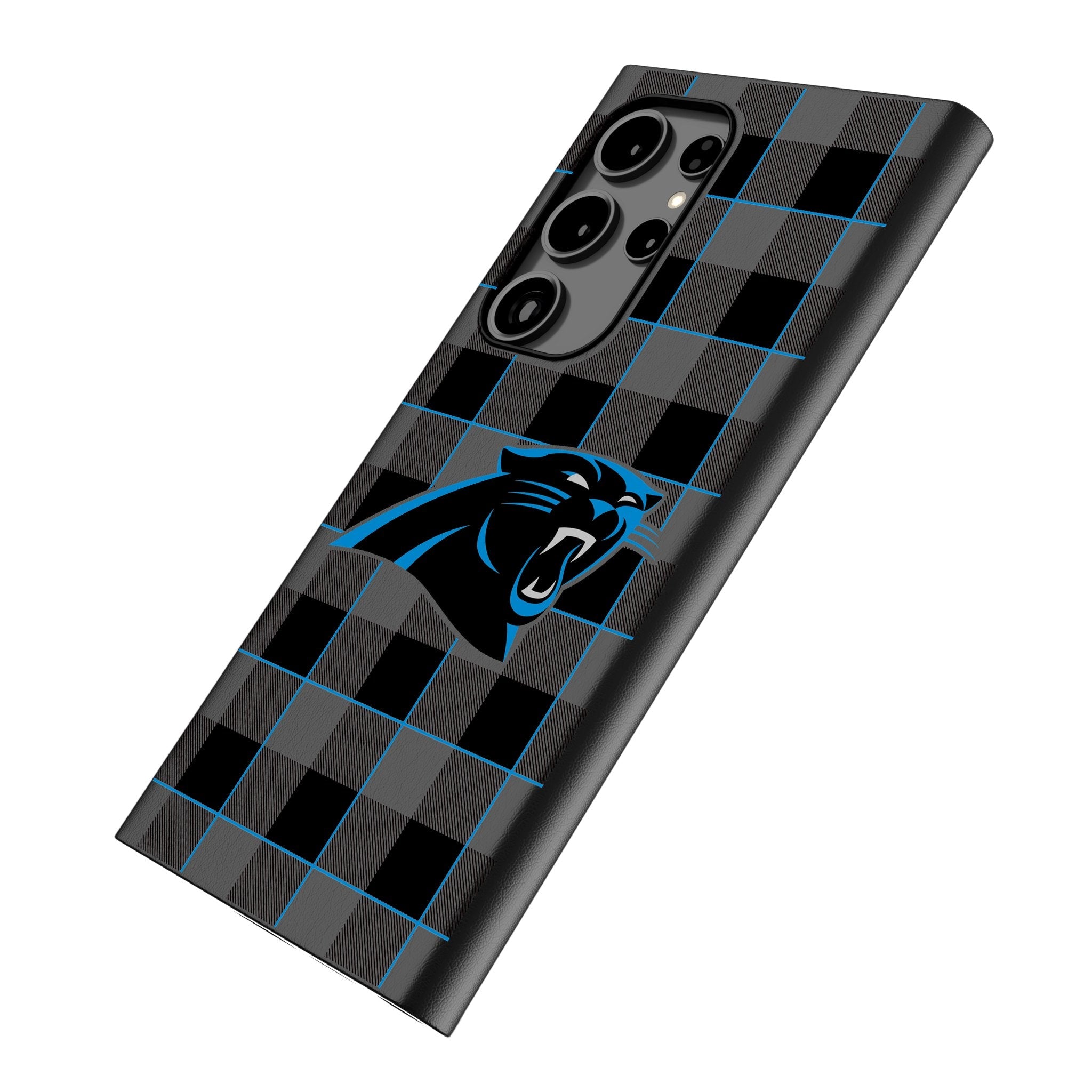 Carolina Panthers Plaid MagSafe Compatible Phone Case for Samsung Galaxy - Sports Gifts, Sports Memorabilia, Sports Collectibles, Fan Shop