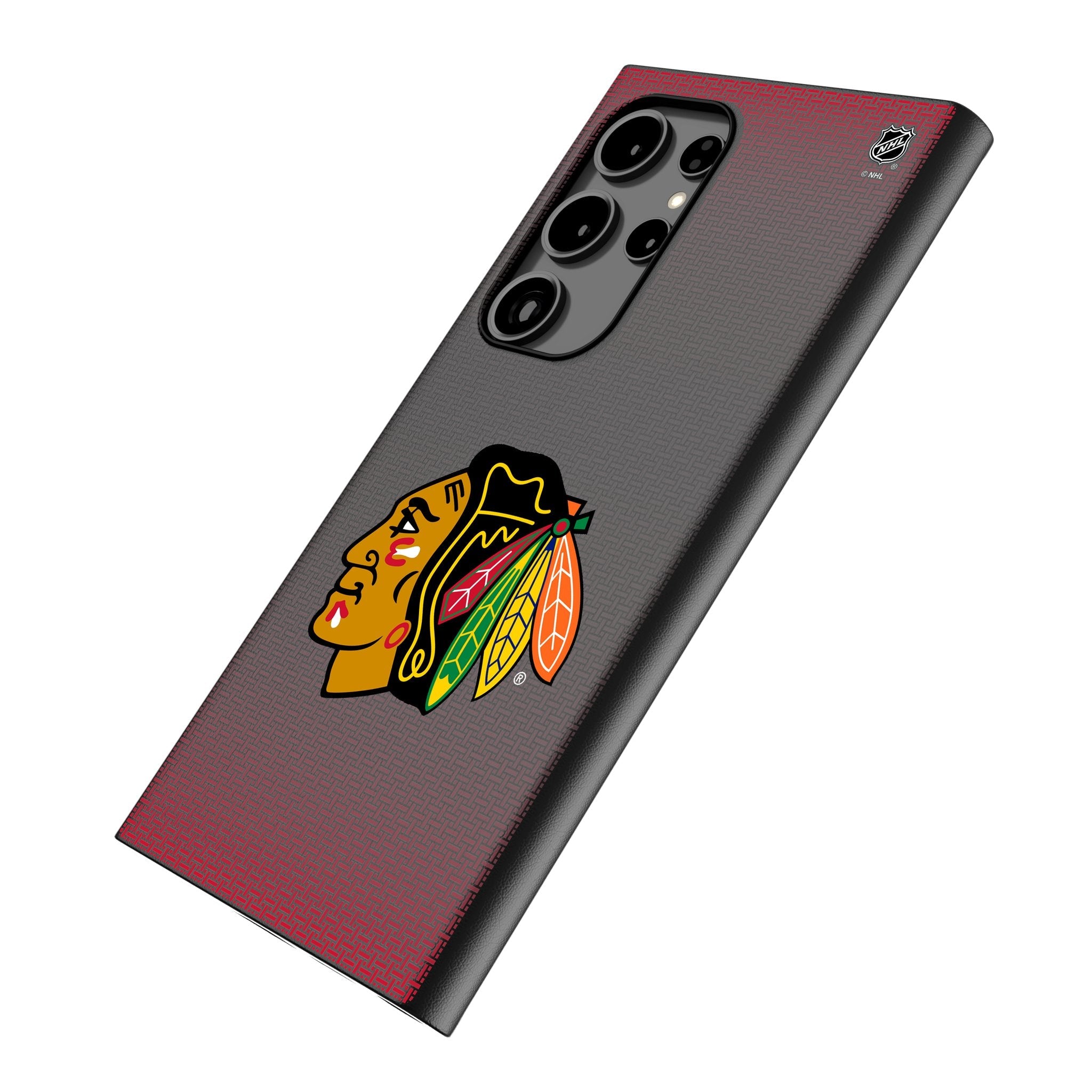Chicago Blackhawks Linen MagSafe Compatible Phone Case for Samsung Galaxy - Sports Gifts, Sports Memorabilia, Sports Collectibles, Fan Shop
