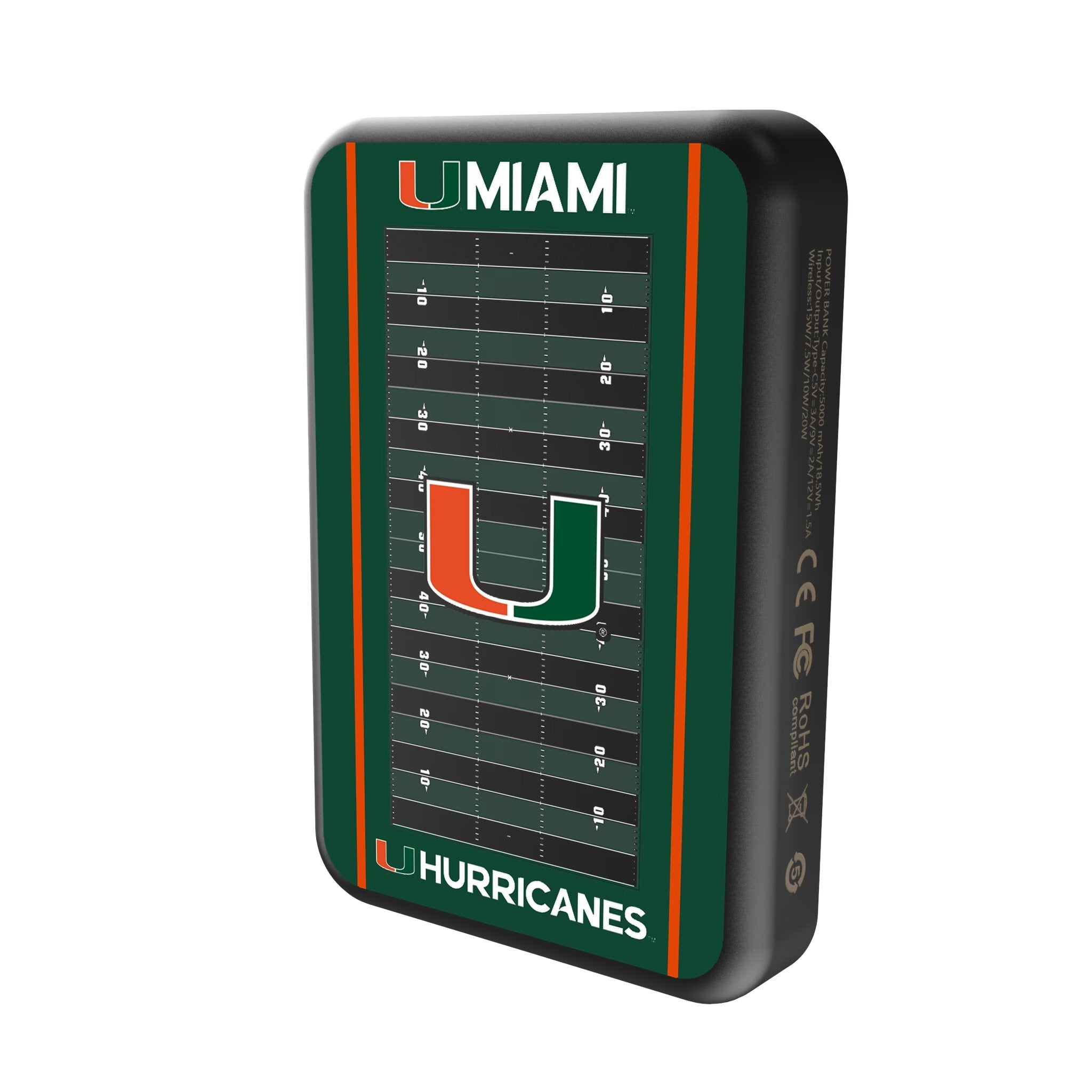 University of Miami Hurricanes Field Wireless Mag Power Bank
