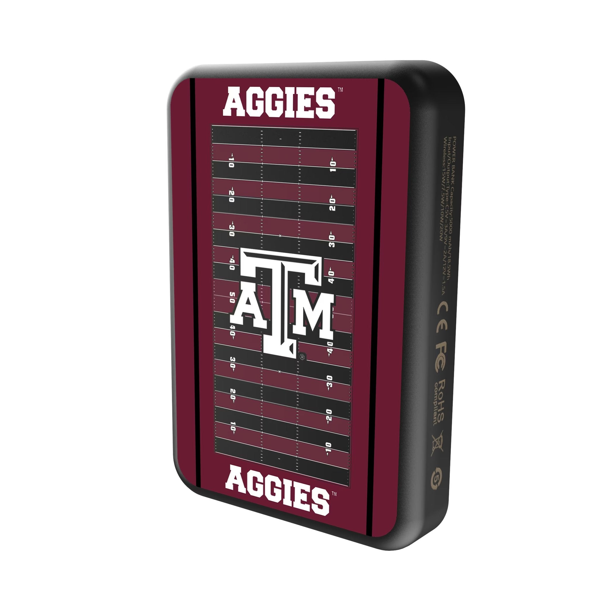 Texas A&M University Aggies Field Wireless Mag Power Bank - Sports Gifts, Sports Memorabilia, Sports Collectibles, Fan Shop