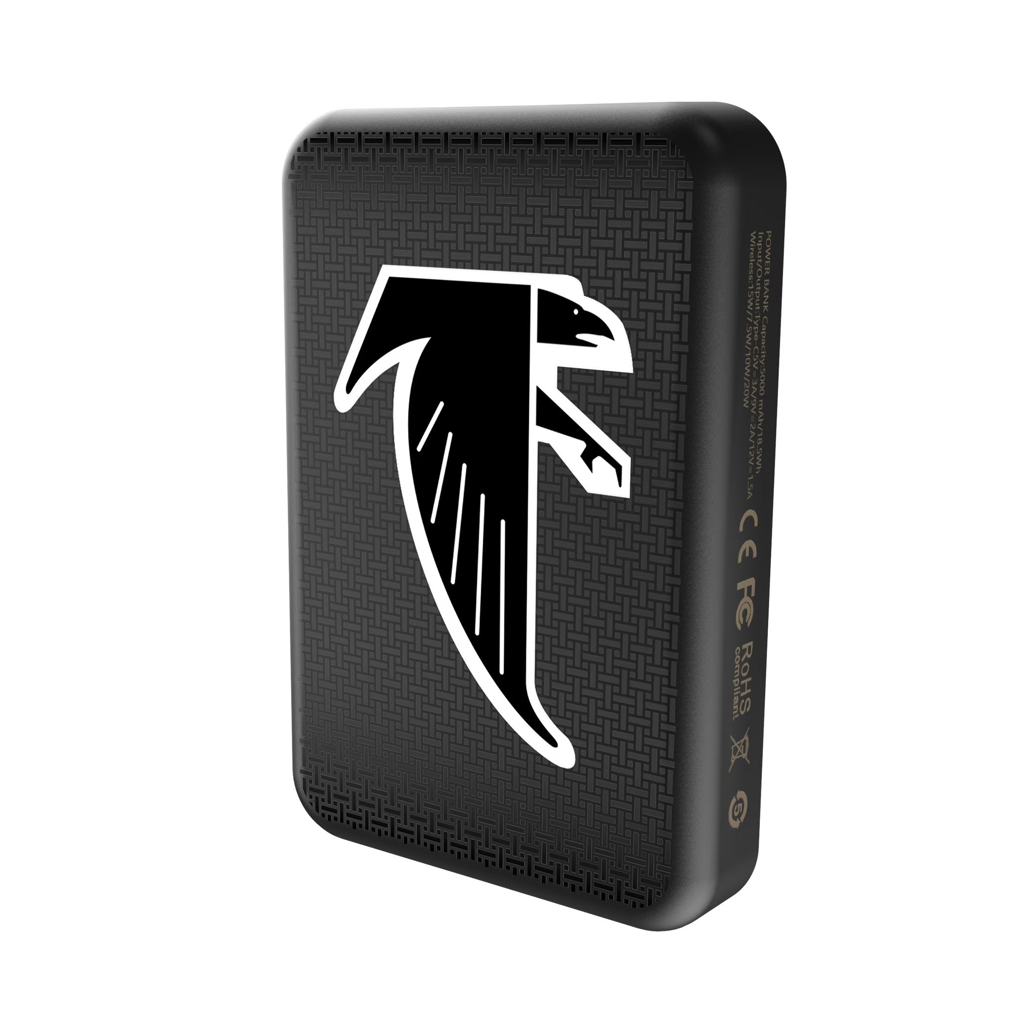 Atlanta Falcons Classic  Linen Wireless Mag Power Bank - Sports Gifts, Sports Memorabilia, Sports Collectibles, Fan Shop