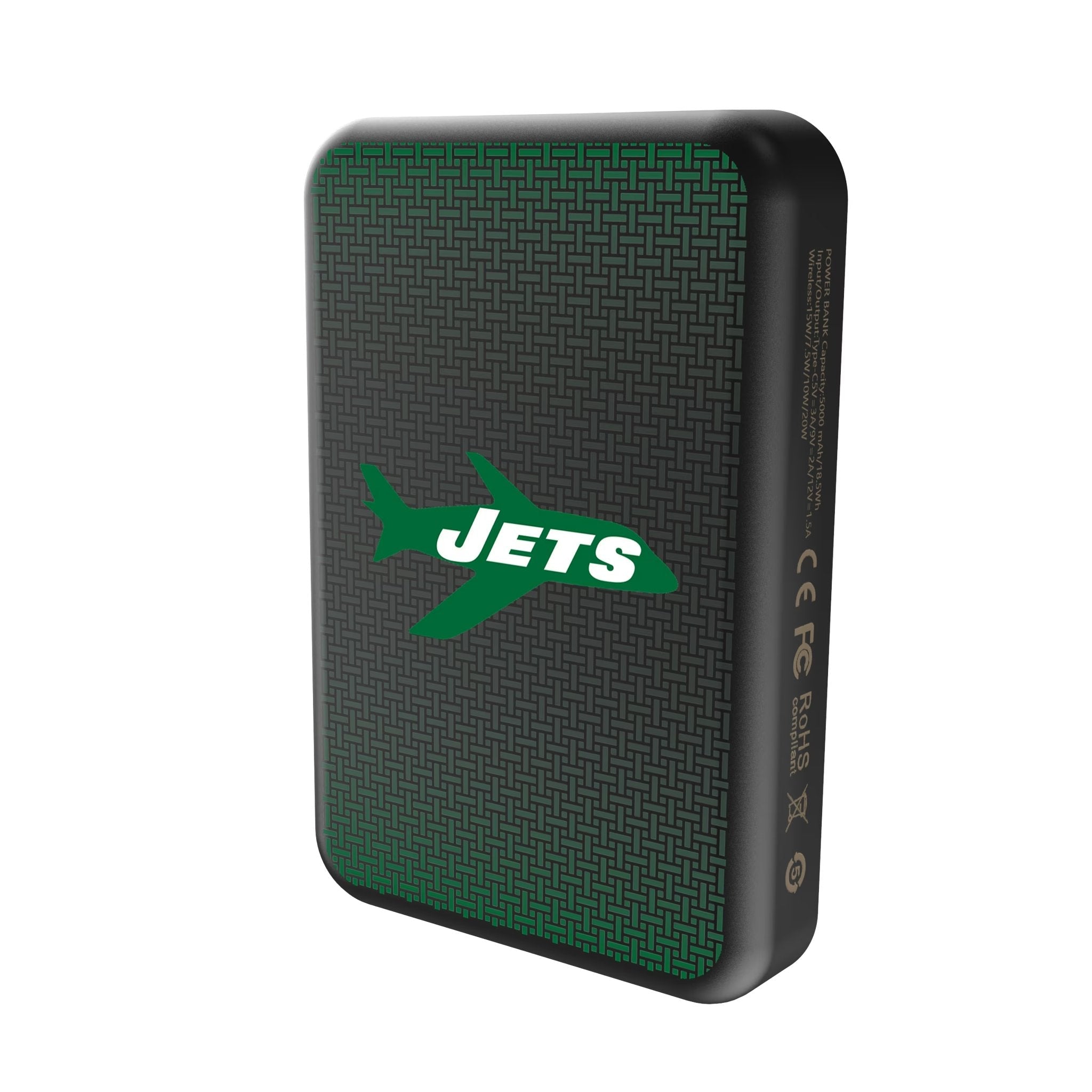 New York Jets 1963 Historic Collection Linen Wireless Mag Power Bank - Sports Gifts, Sports Memorabilia, Sports Collectibles, Fan Shop